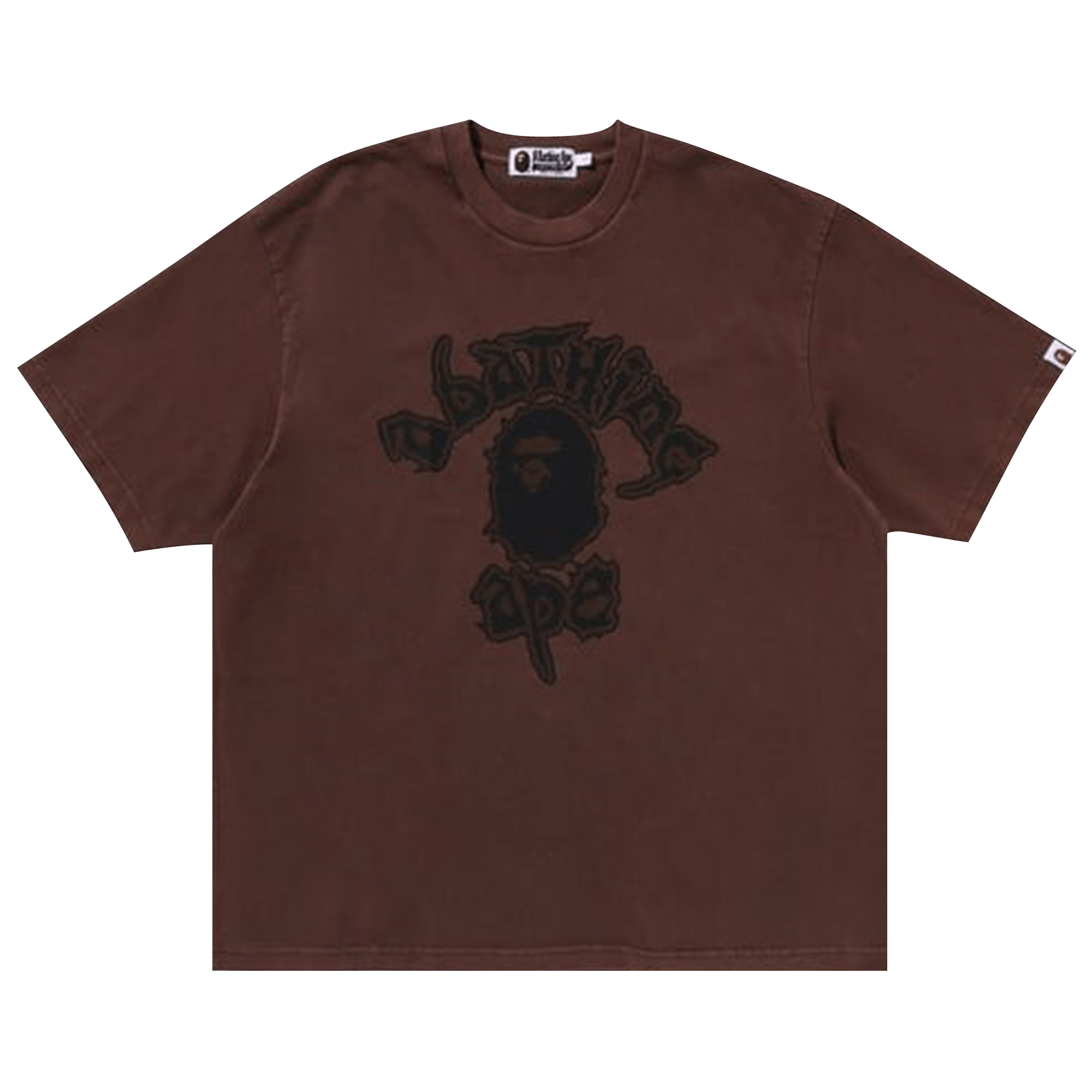 BAPE Mad College Garment Dyed Relaxed Fit Tee 'Brown'