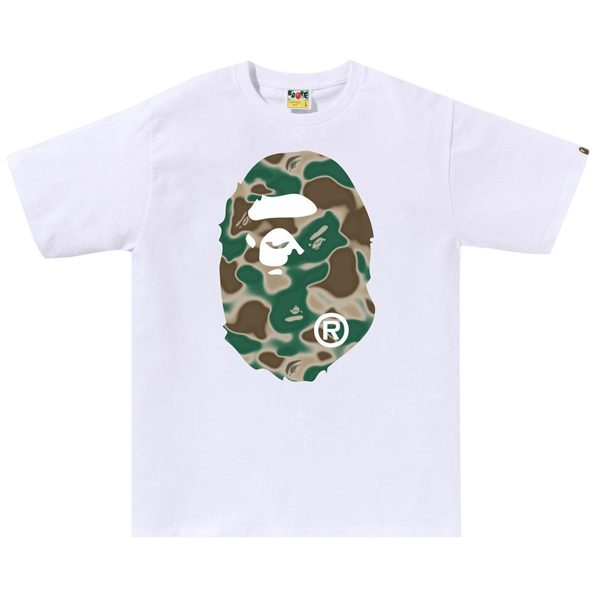 BAPE Liquid Camo Big Ape Head Tee 'White'