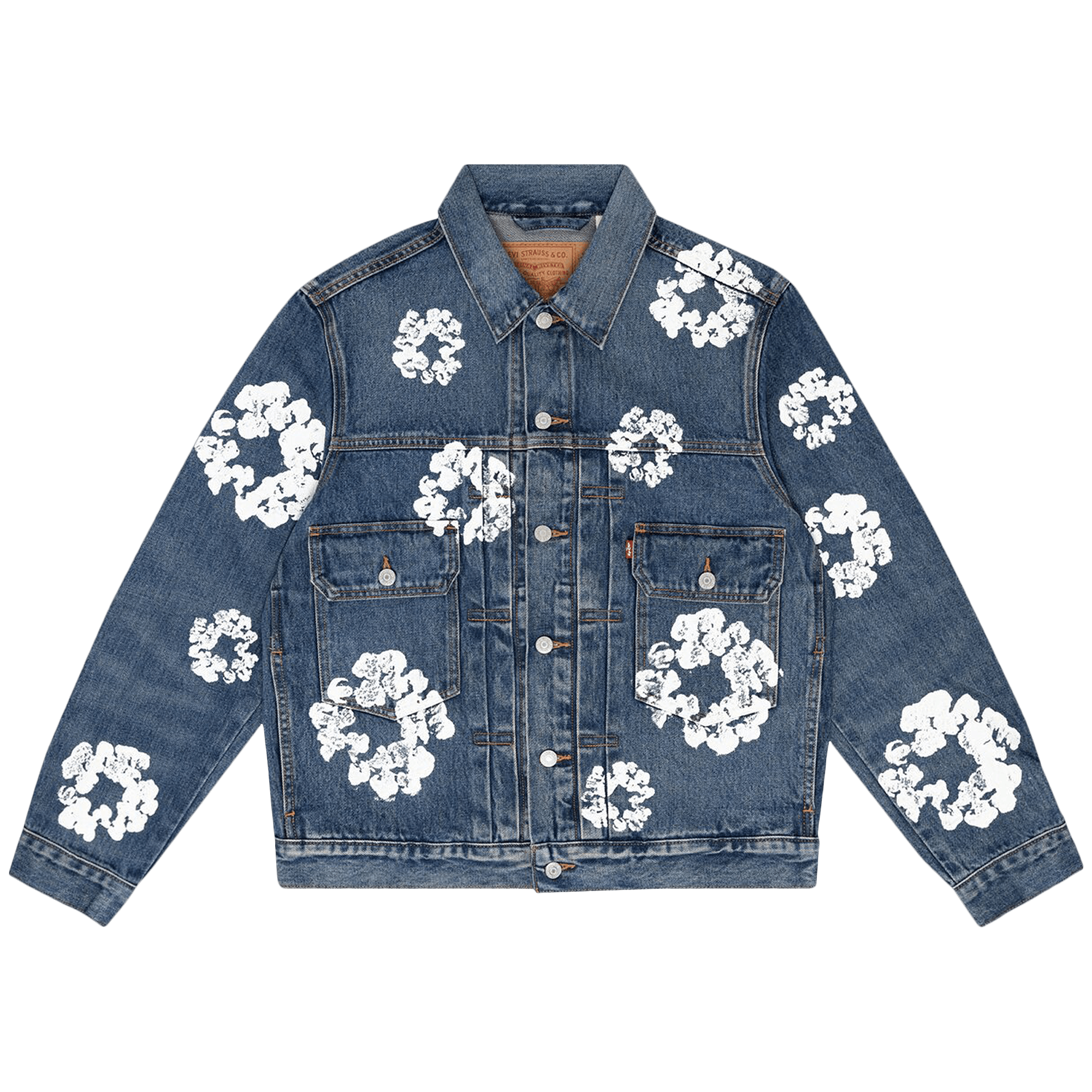 Denim Tears Type II All Over Wreath Jacket 'Dark Wash'