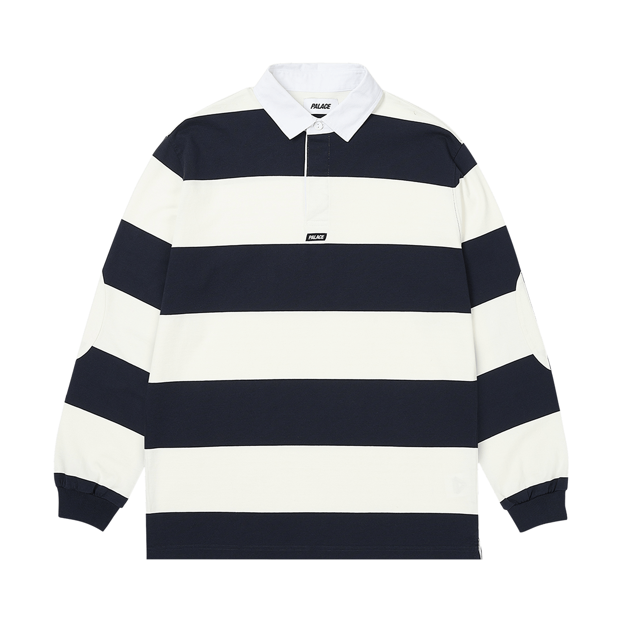Palace Elbow Stripe Rugby 'White/Navy'