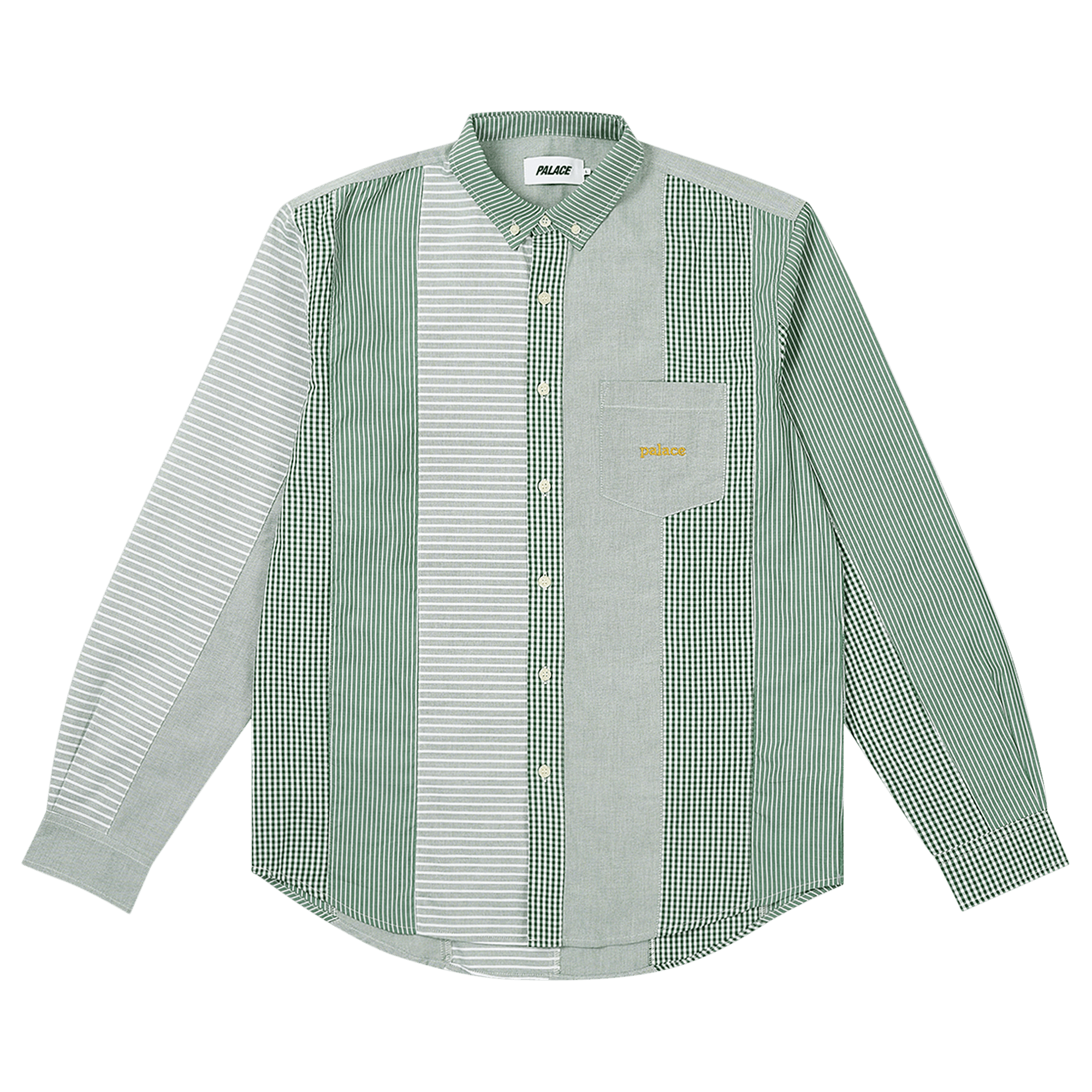 Palace Patchwork Stripe Shirt 'Green'