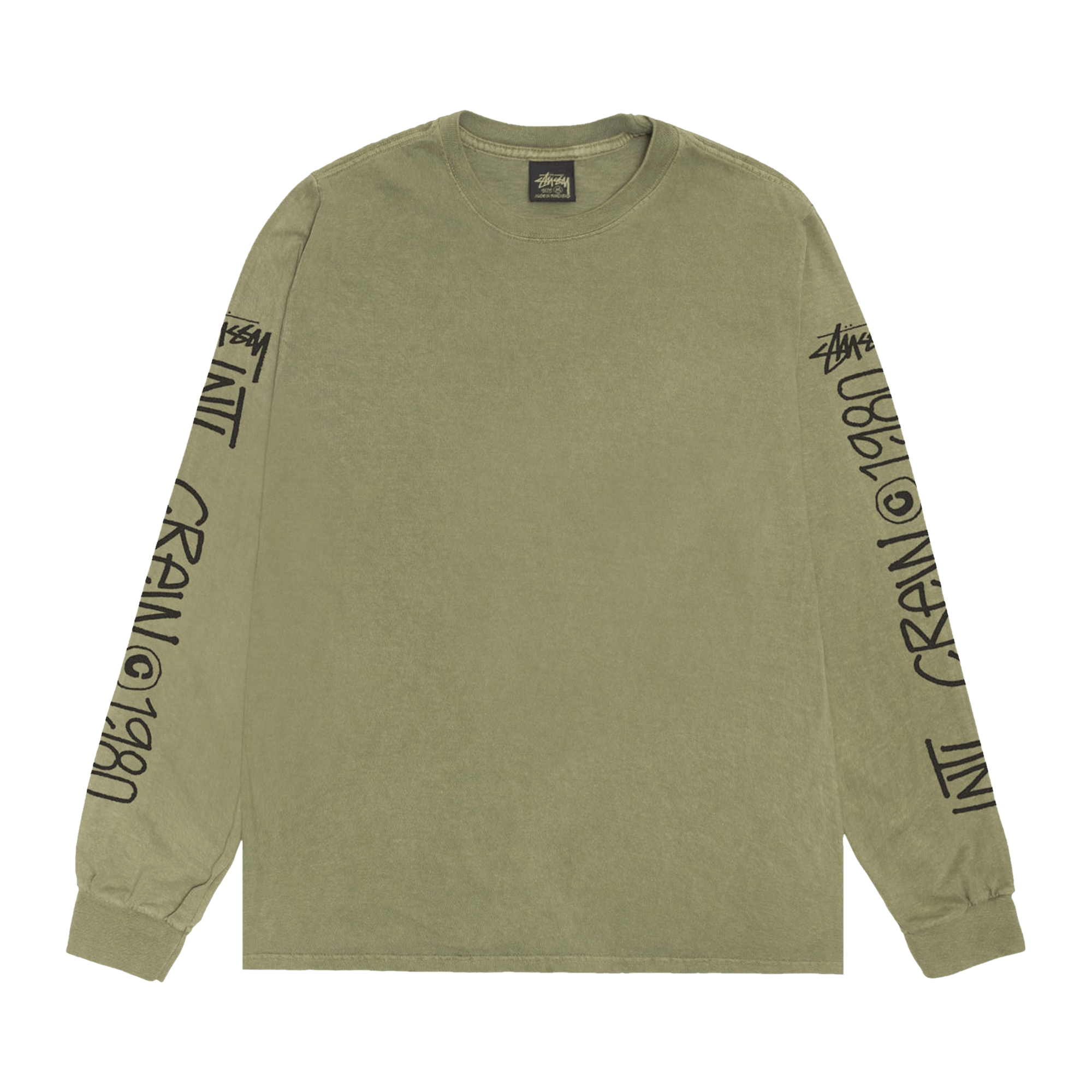 Stussy International Crew Long-Sleeve Tee 'Olive'