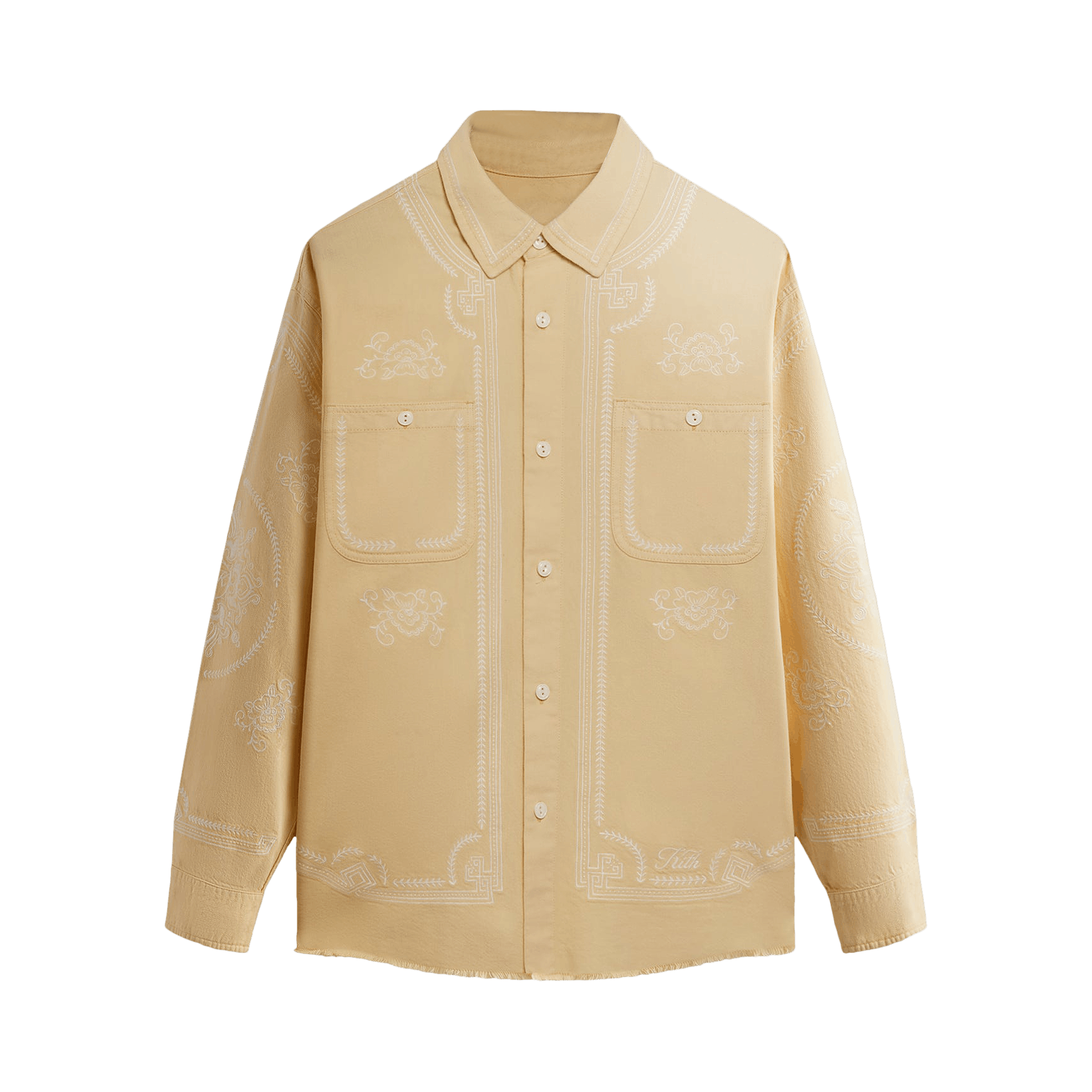Kith Raw Hem Denim Apollo Shirt 'Blonde'