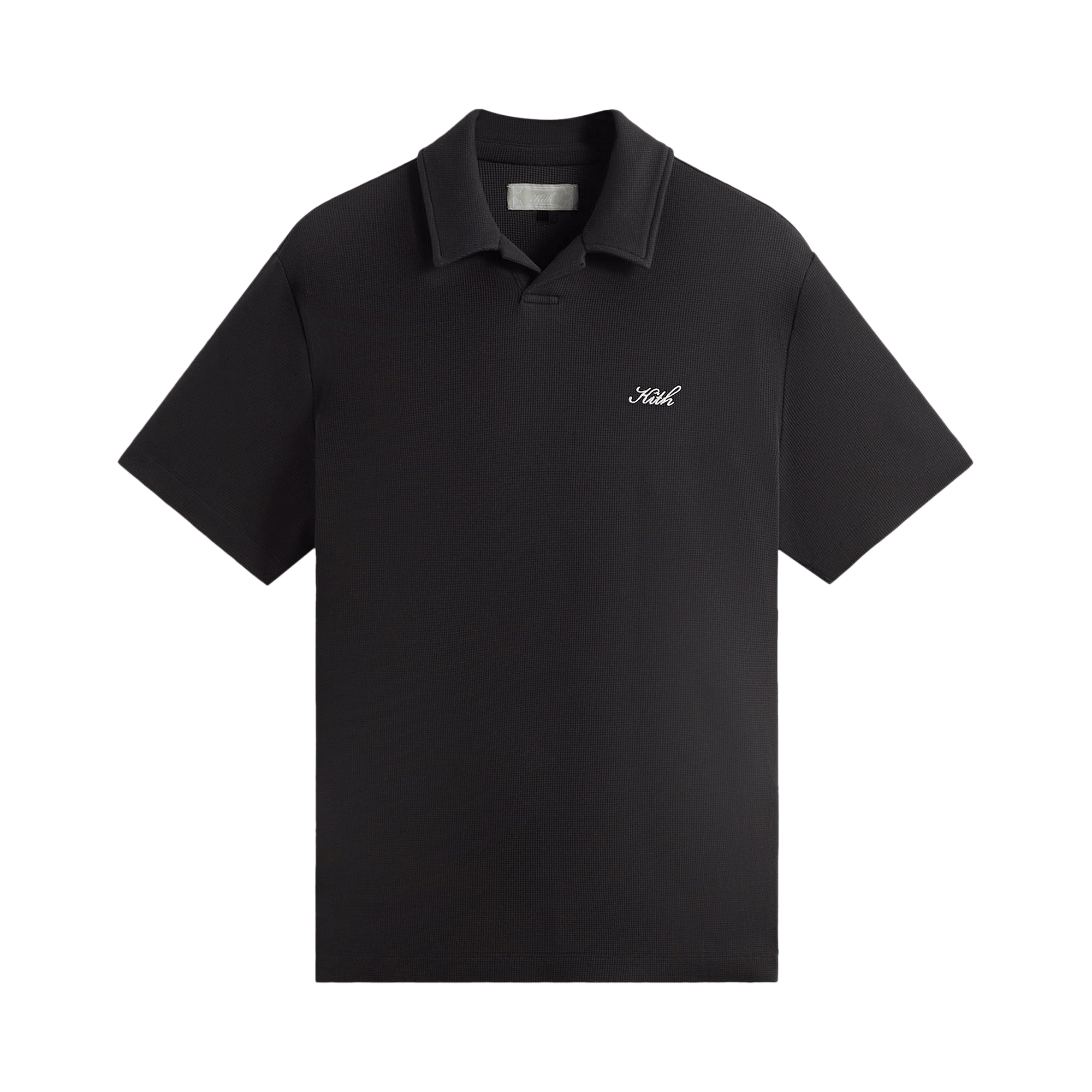 Kith Micro Waffle Drew Polo 'Black'