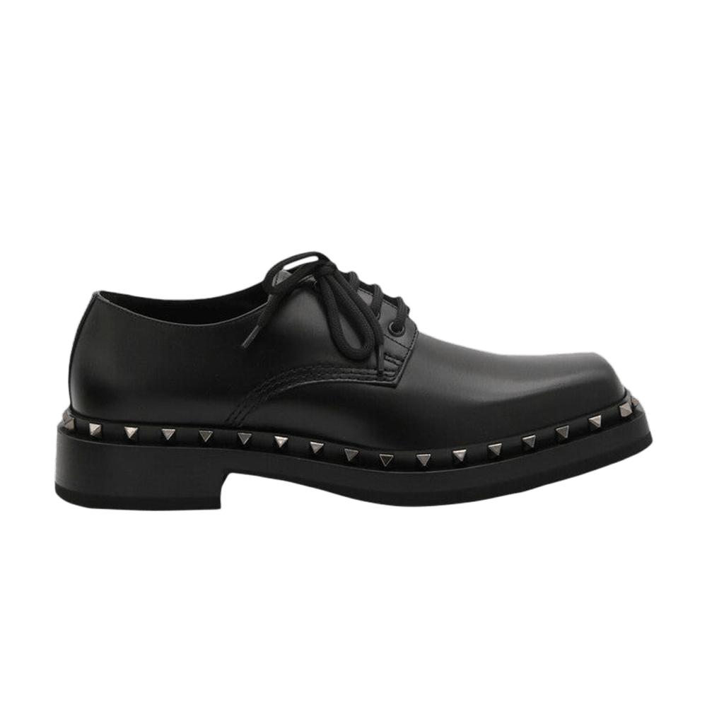 Buy Valentino Garavani M-Way Rockstud Leather Derby 'Black