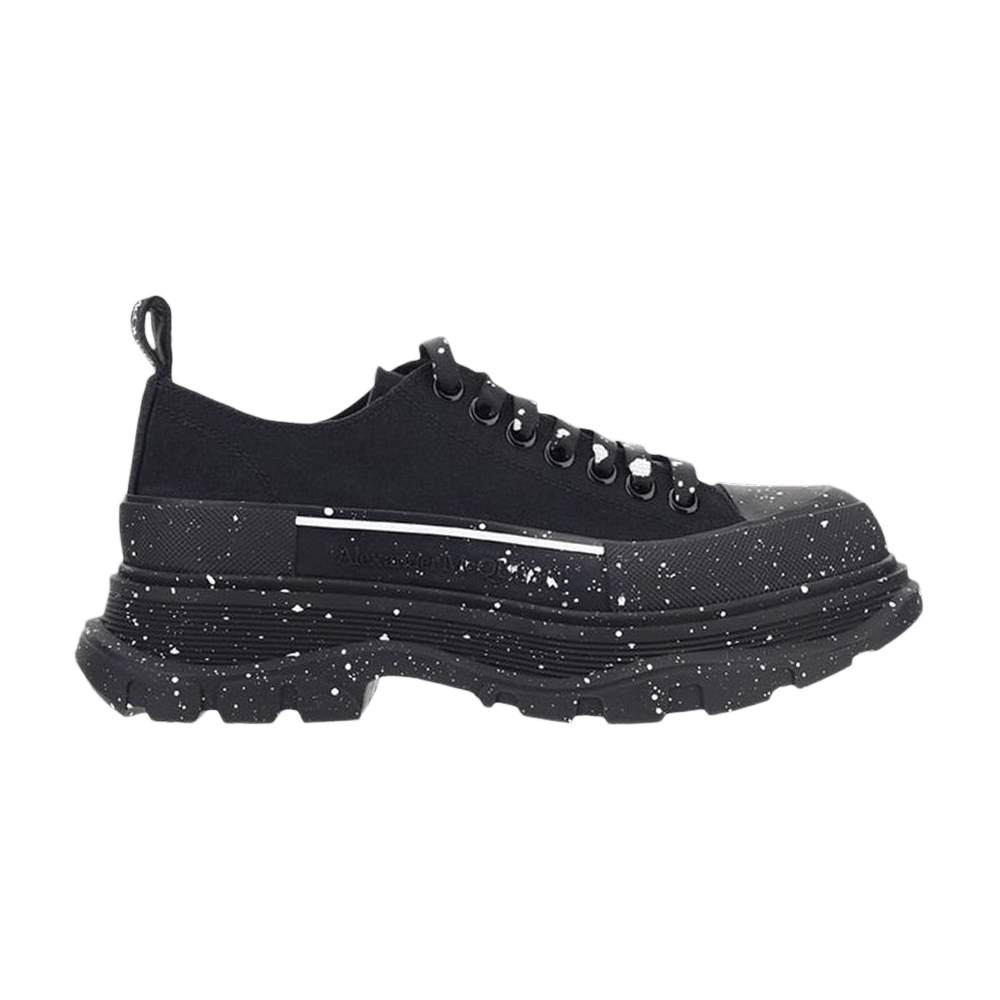Alexander McQueen Tread Slick Lace Up 'Black White Paint Splatter'