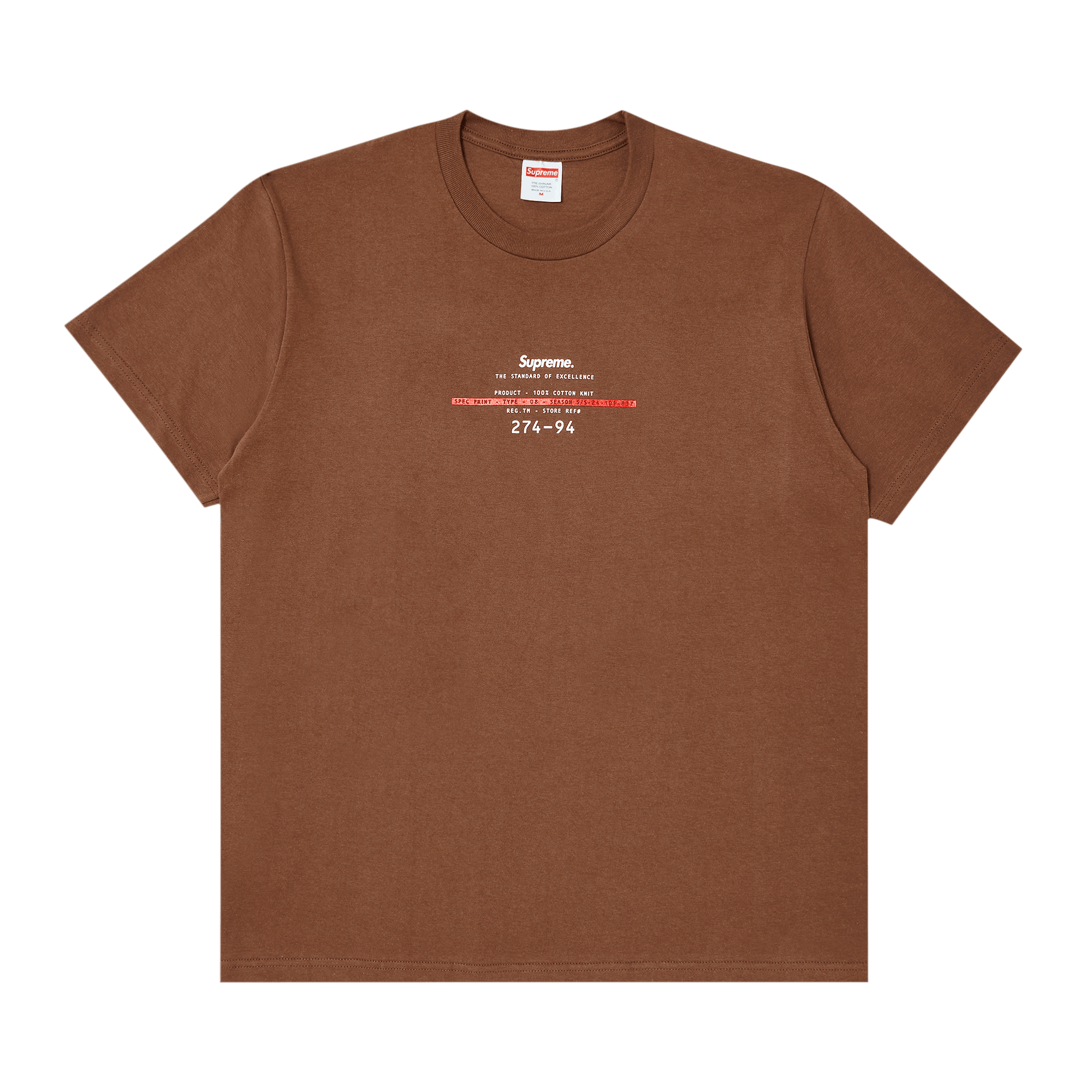 Supreme Standard Tee 'Brown'