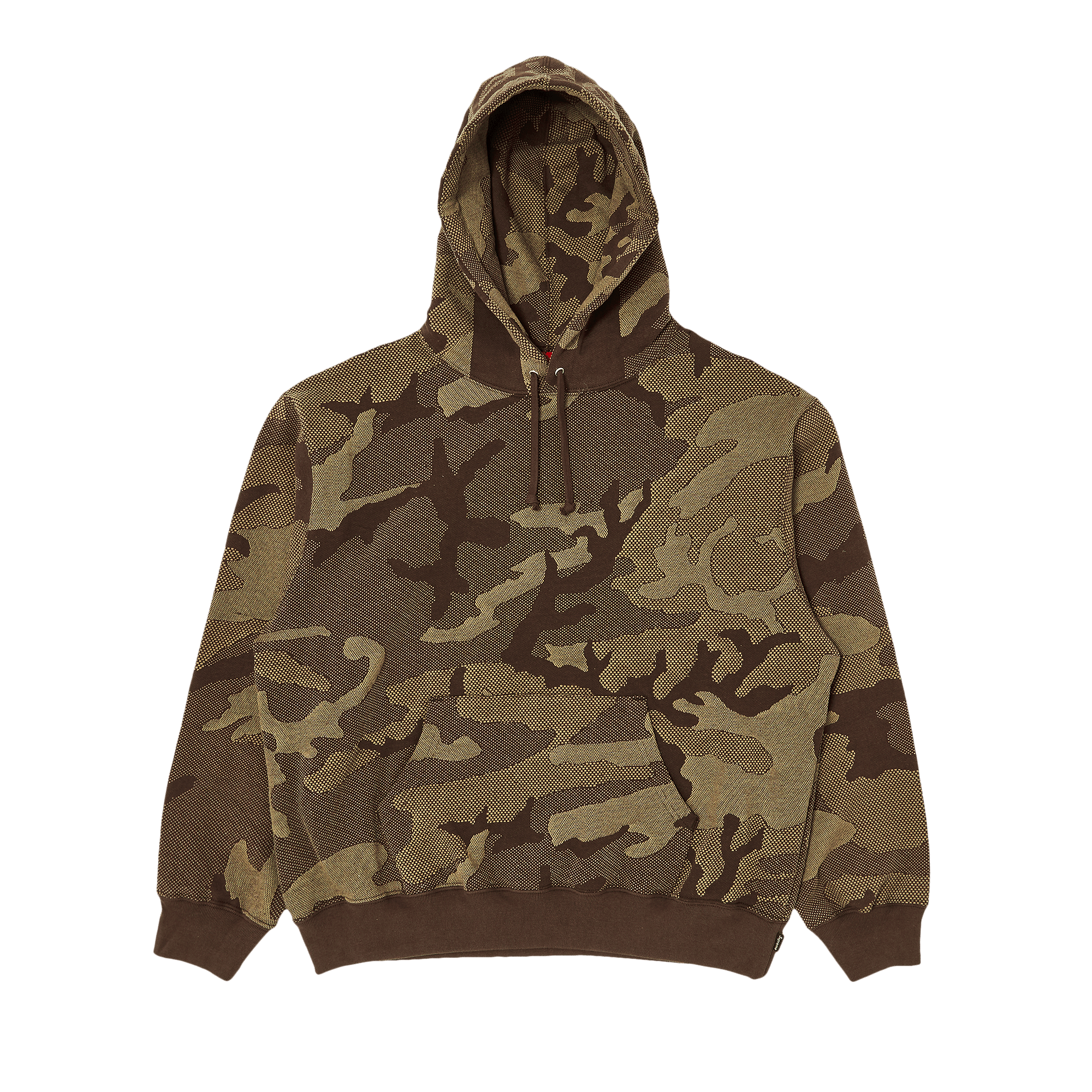 Supreme Jacquard Stripe Hooded Sweatshirt 'Brown Camo'