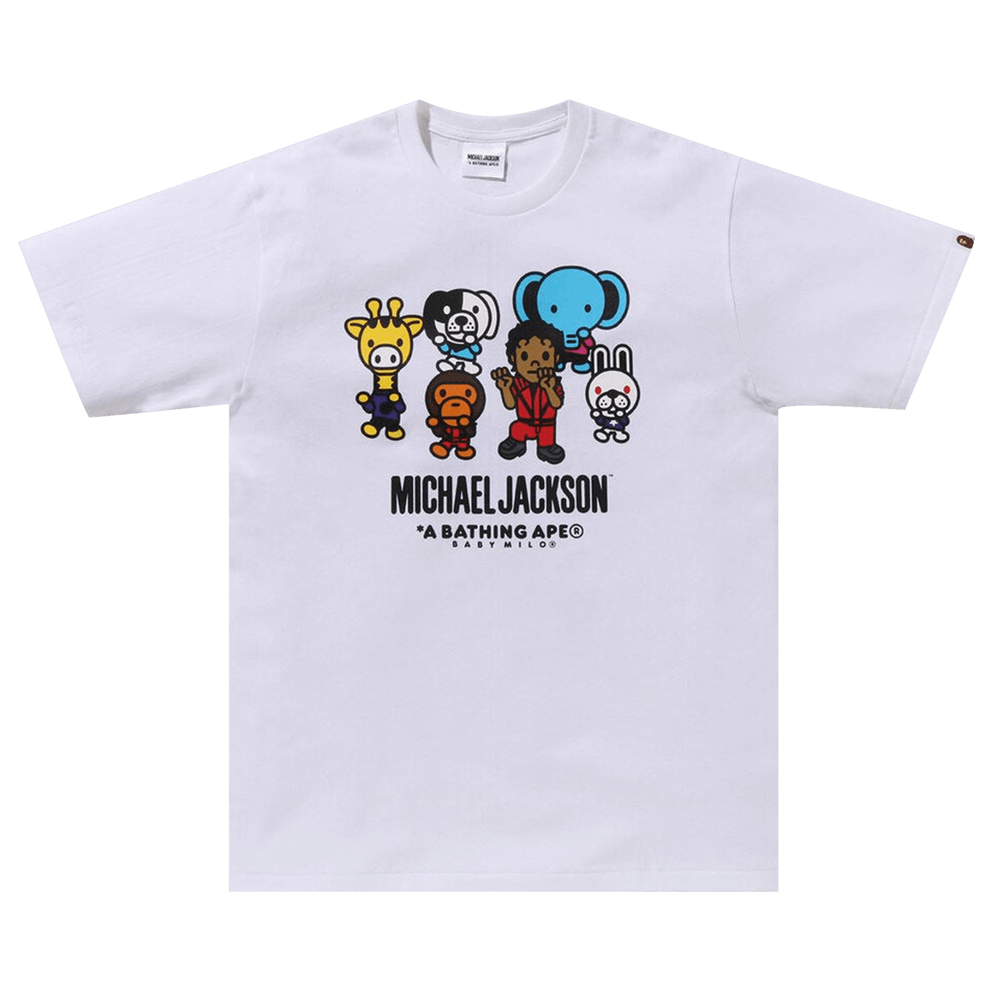 BAPE x Michael Jackson Baby Milo Tee 'White'