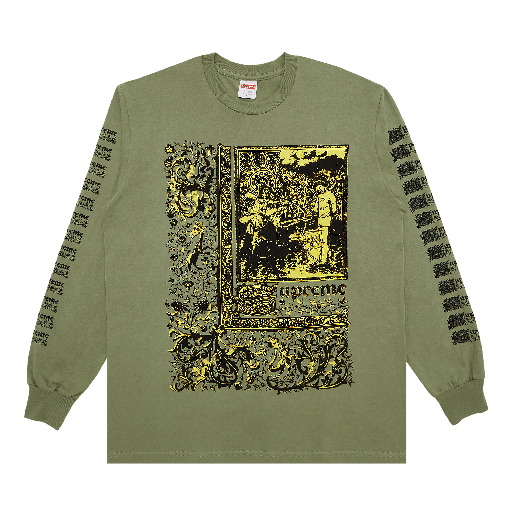 Supreme Saint Sebastian Long-Sleeve Tee 'Light Olive'