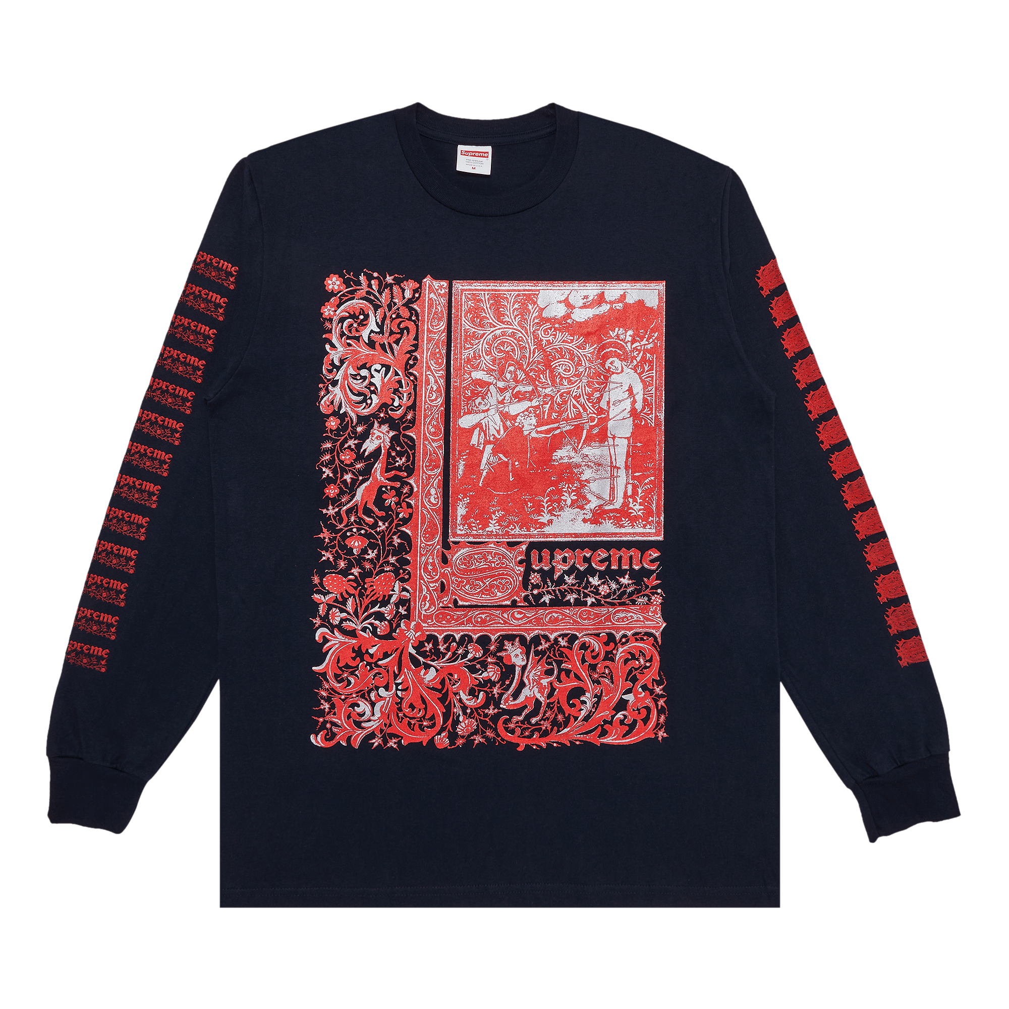 Supreme Saint Sebastian Long-Sleeve Tee 'Navy'