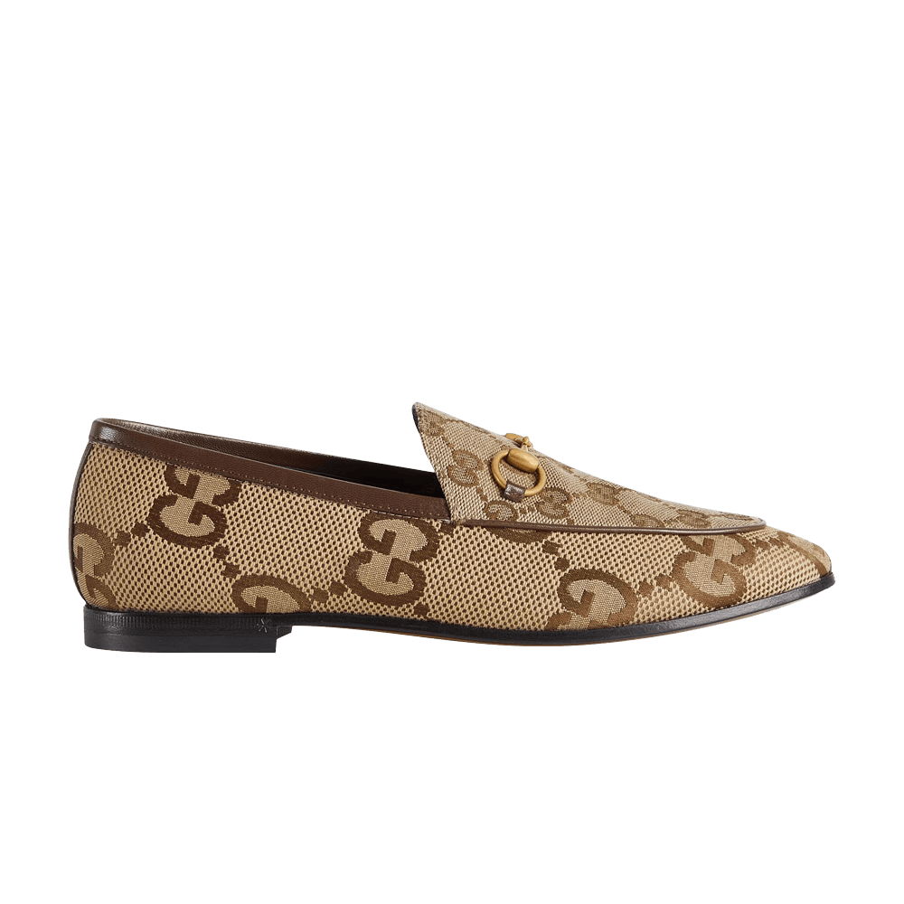 Gucci Wmns Jordaan Loafer 'Jumbo GG - Ebony Beige'
