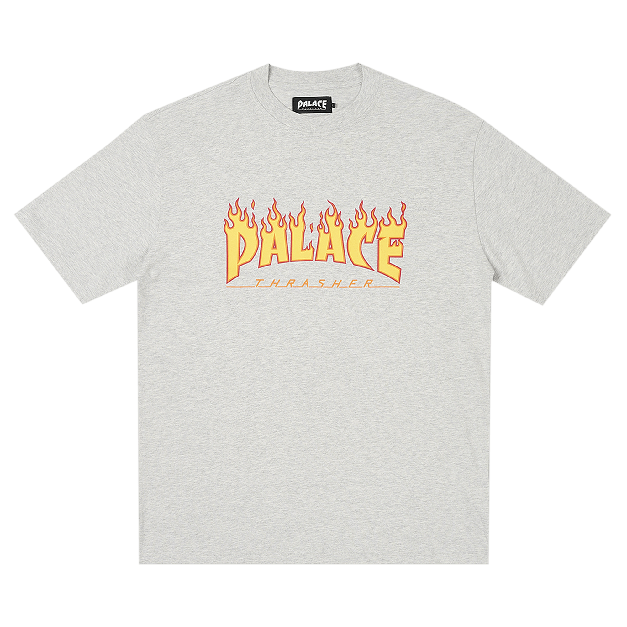 Palace x Thrasher T-Shirt 'Grey Marl'