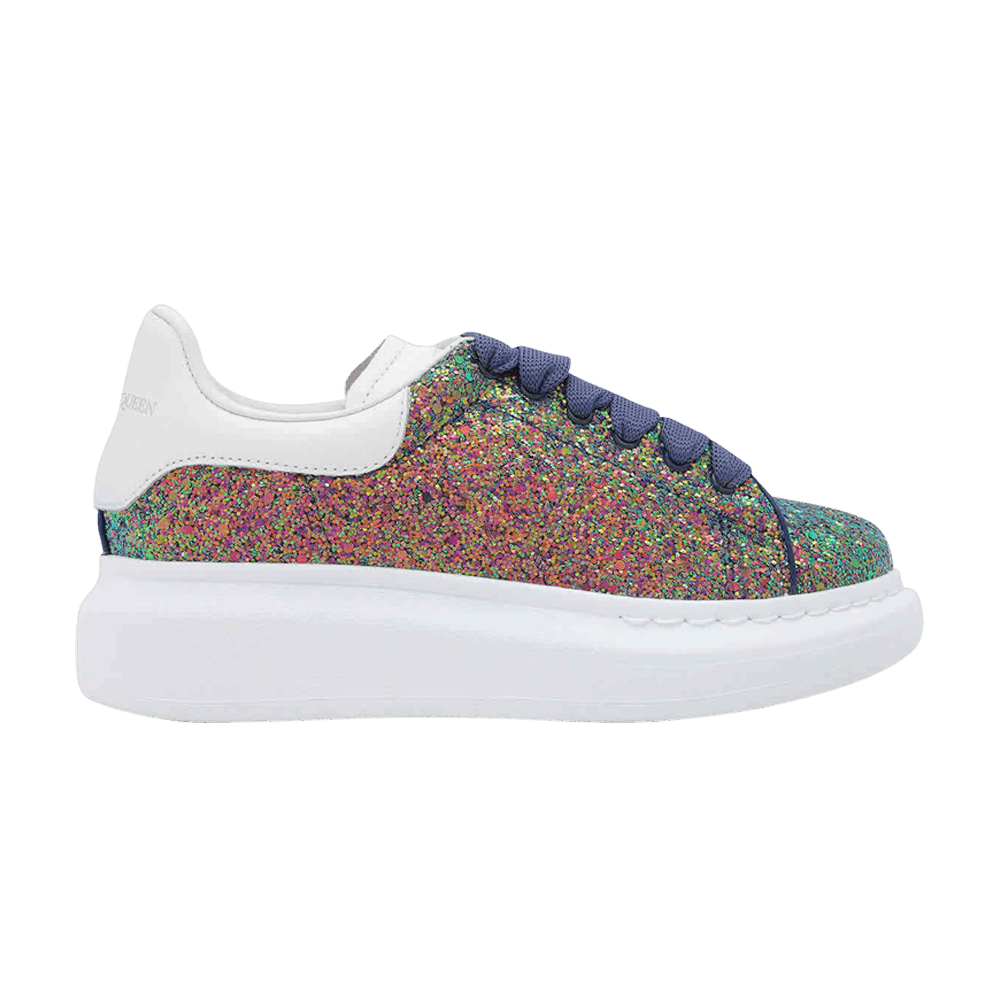 Alexander McQueen Oversized Sneaker Kids 'Grey Petrol Glitter'