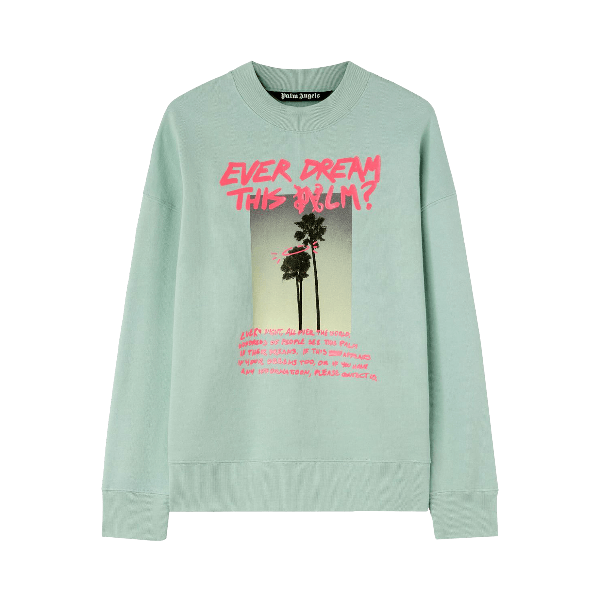 Palm Angels Palm Dream Crewneck 'Mint/Fuchsia'
