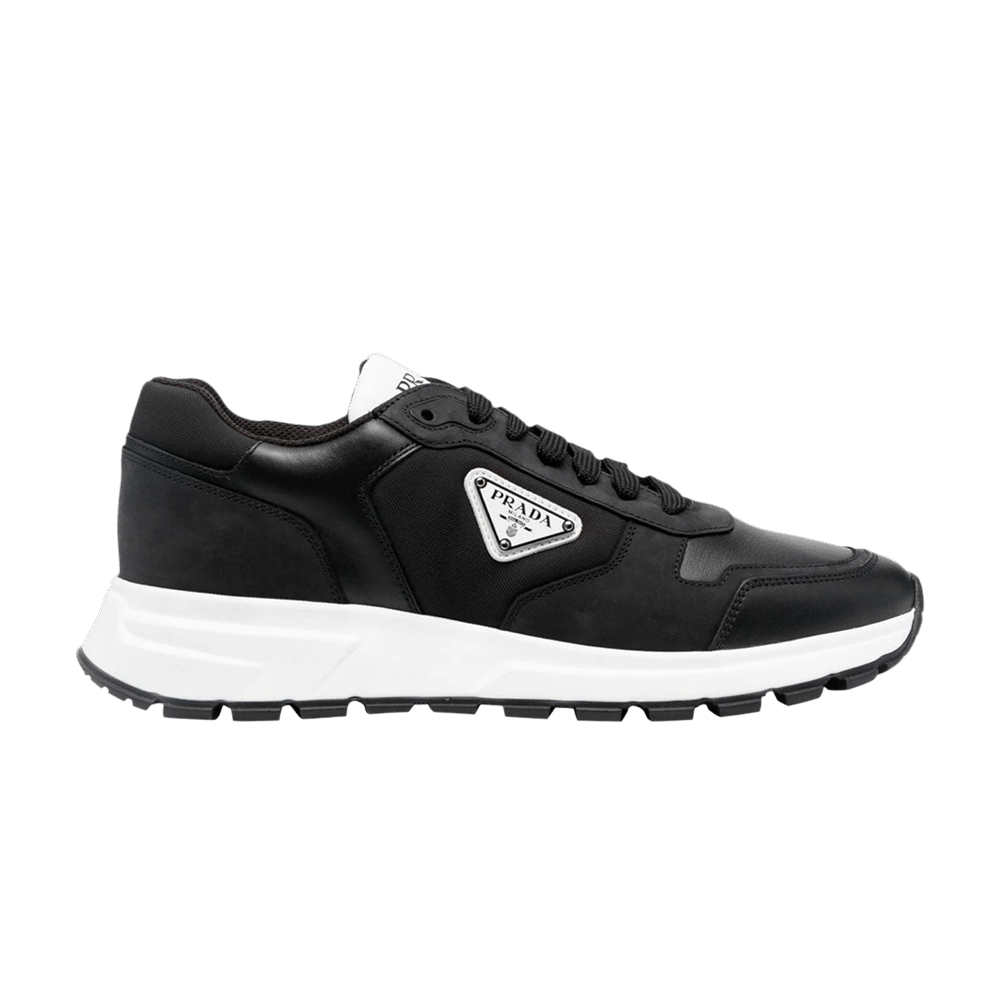 スニーカー PRADA 2EE390_3LNW_F0009 LEATHER AND NYLON SNEAKERS Black Leather and Re-Nylon high-top sneakers | PRADA