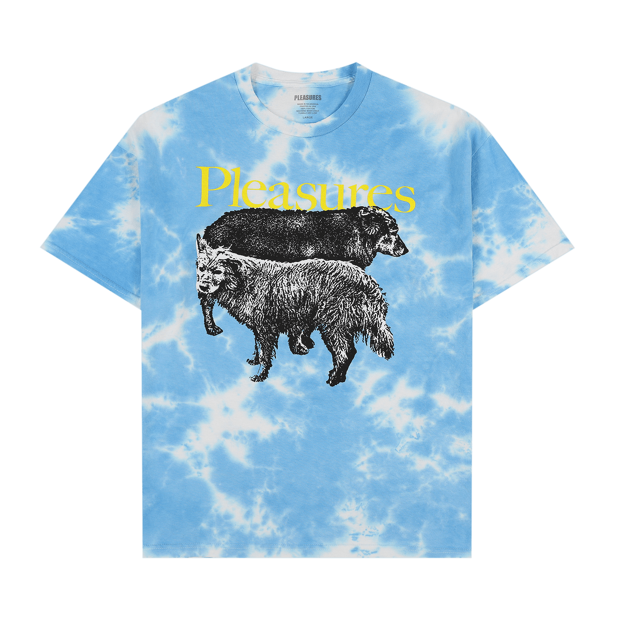 Pleasures Wet Dogs T-Shirt 'Blue Dye'