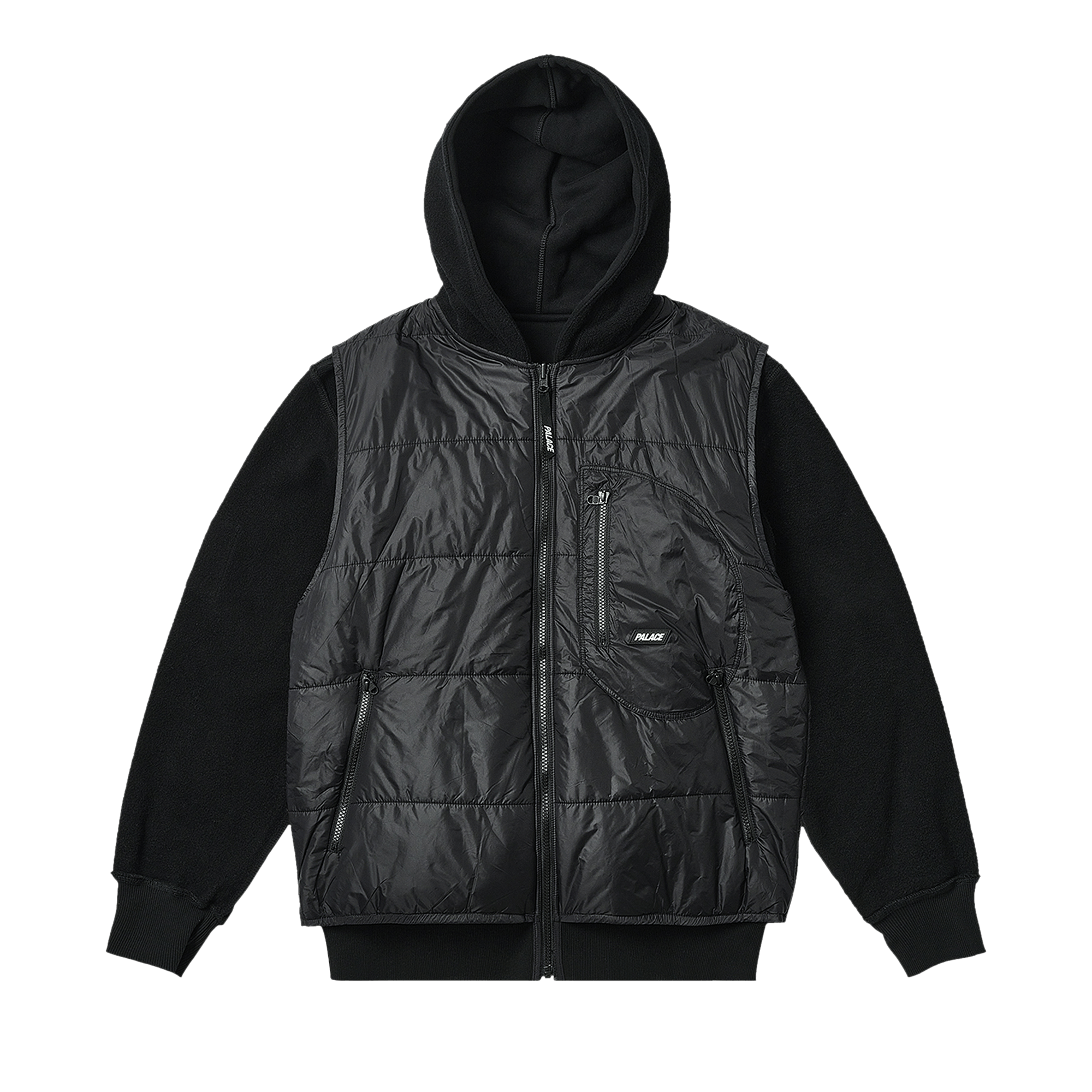 Palace Reversible Vest Hood 'Black'