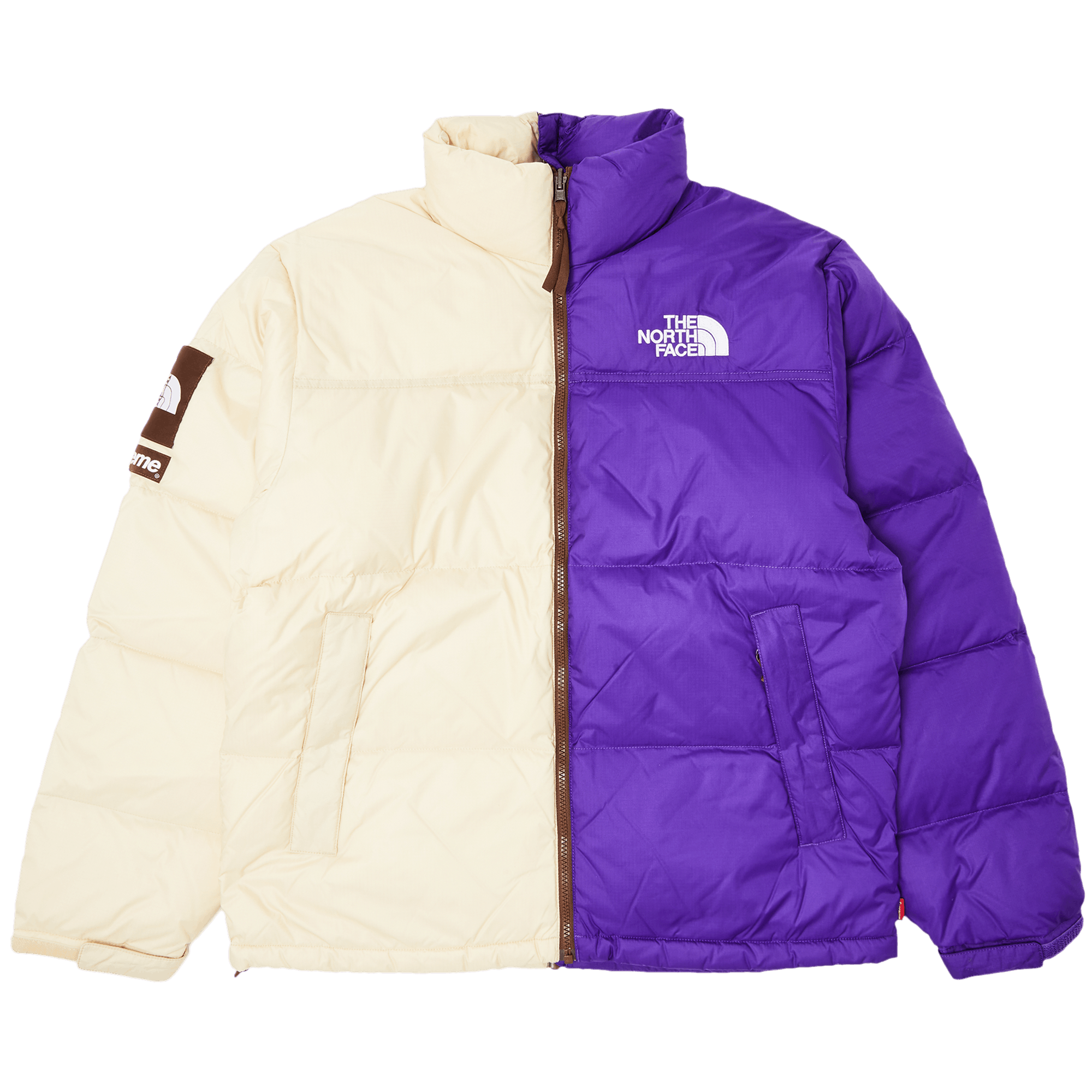 Supreme x The North Face Split Nuptse Jacket 'Tan'