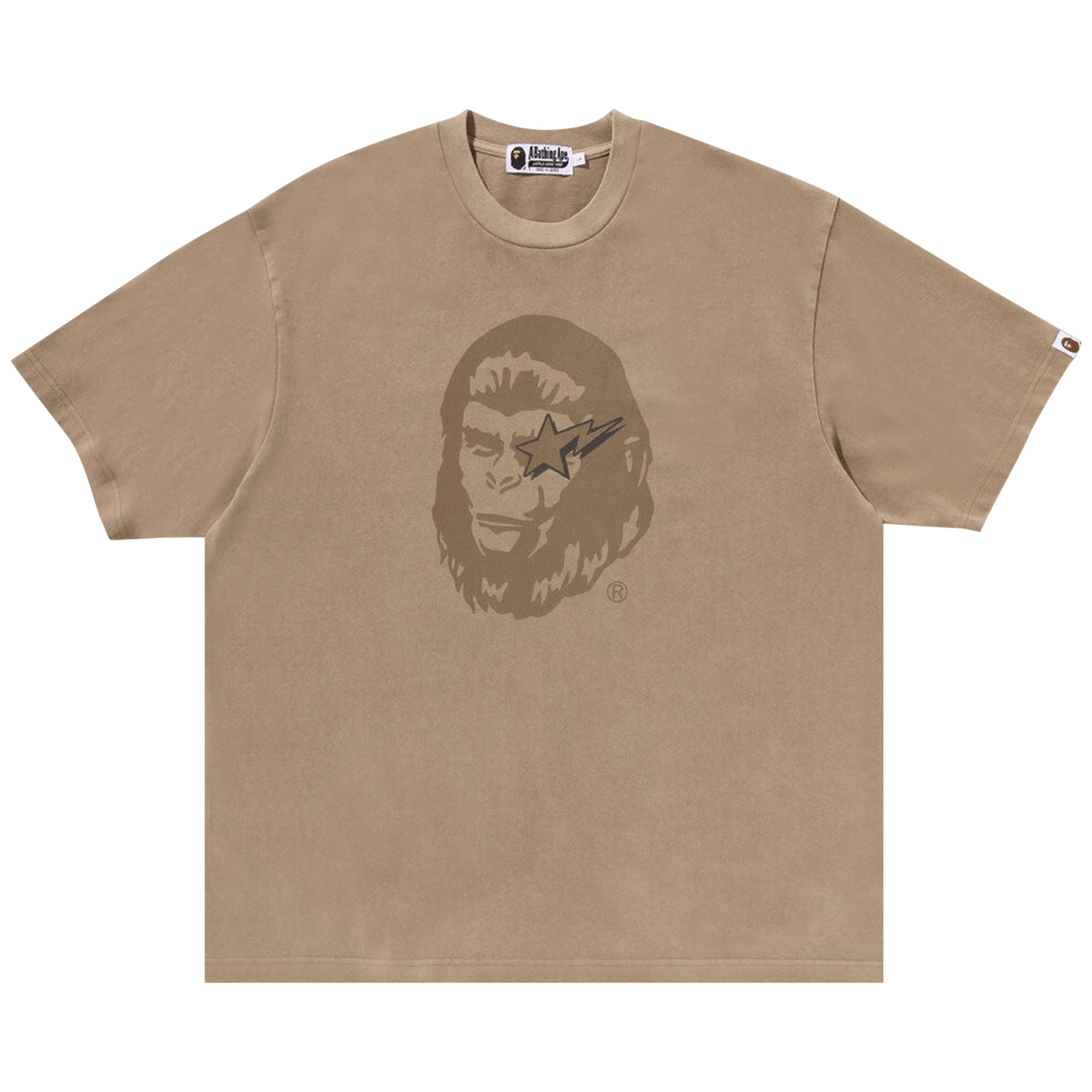 BAPE WGM Garment Dyed Relaxed Fit Tee 'Beige'