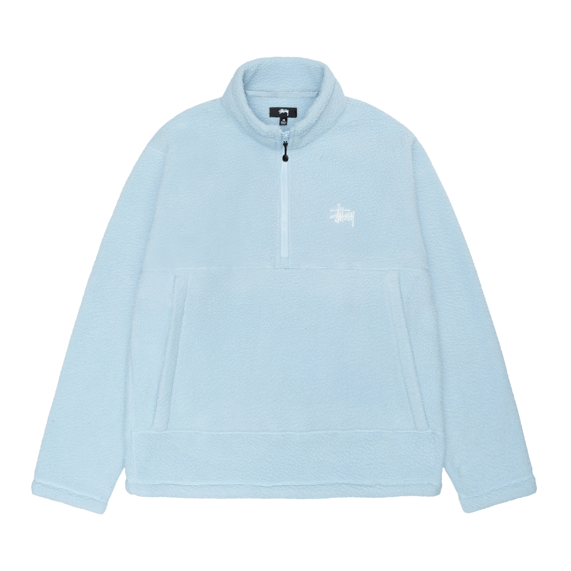 Stussy Polar Fleece Half Zip Mock Neck 'Blue'