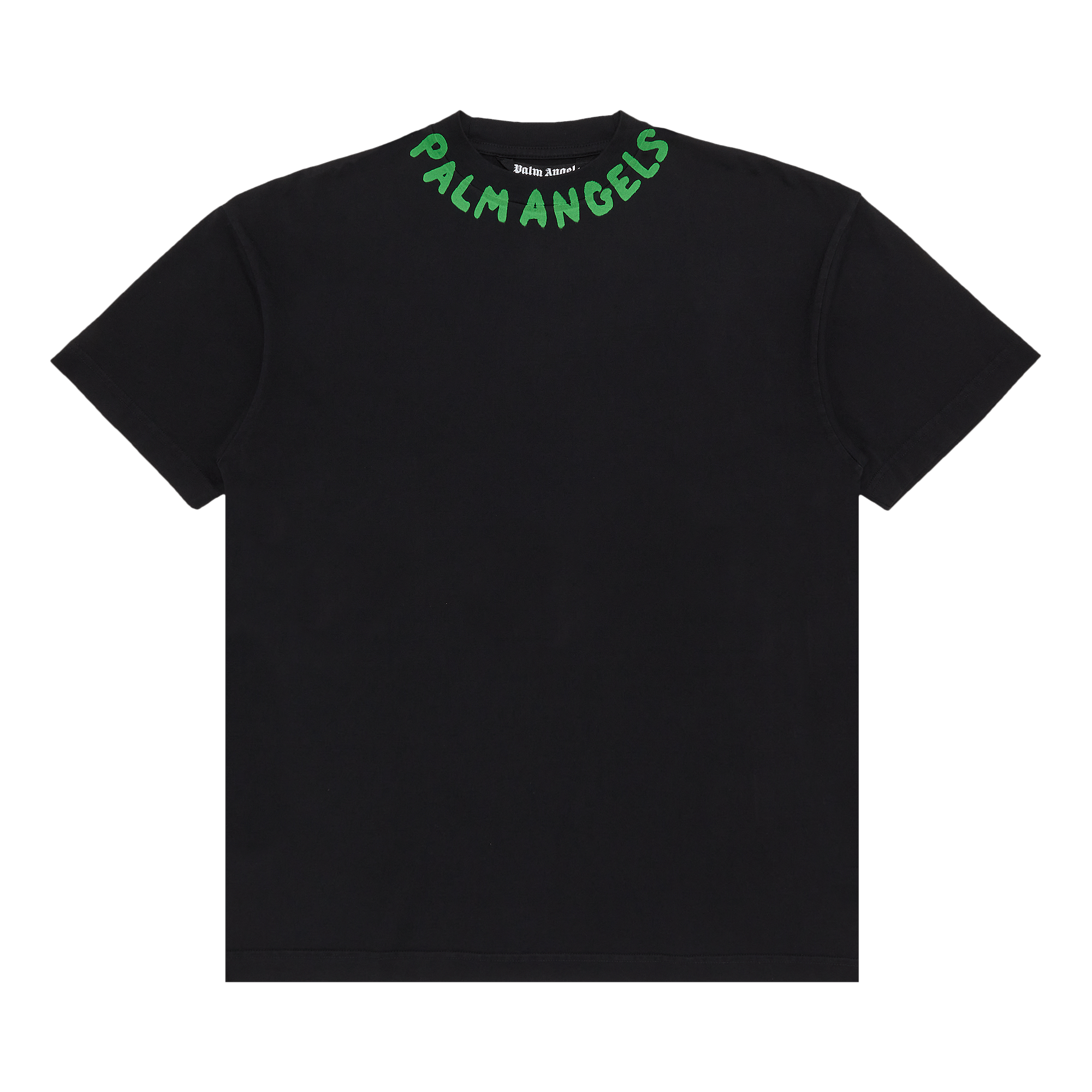 Palm Angels Seasonal Logo Tee 'Black/Green Fluorescent'