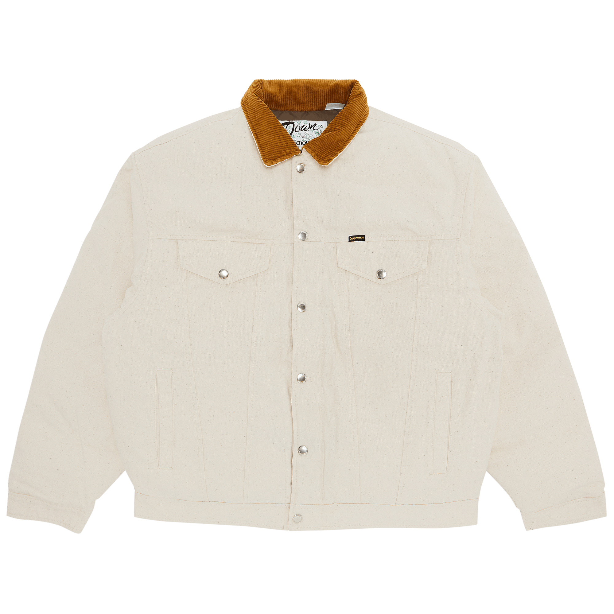 Supreme x Schott Canvas Down Trucker Jacket 'Natural'
