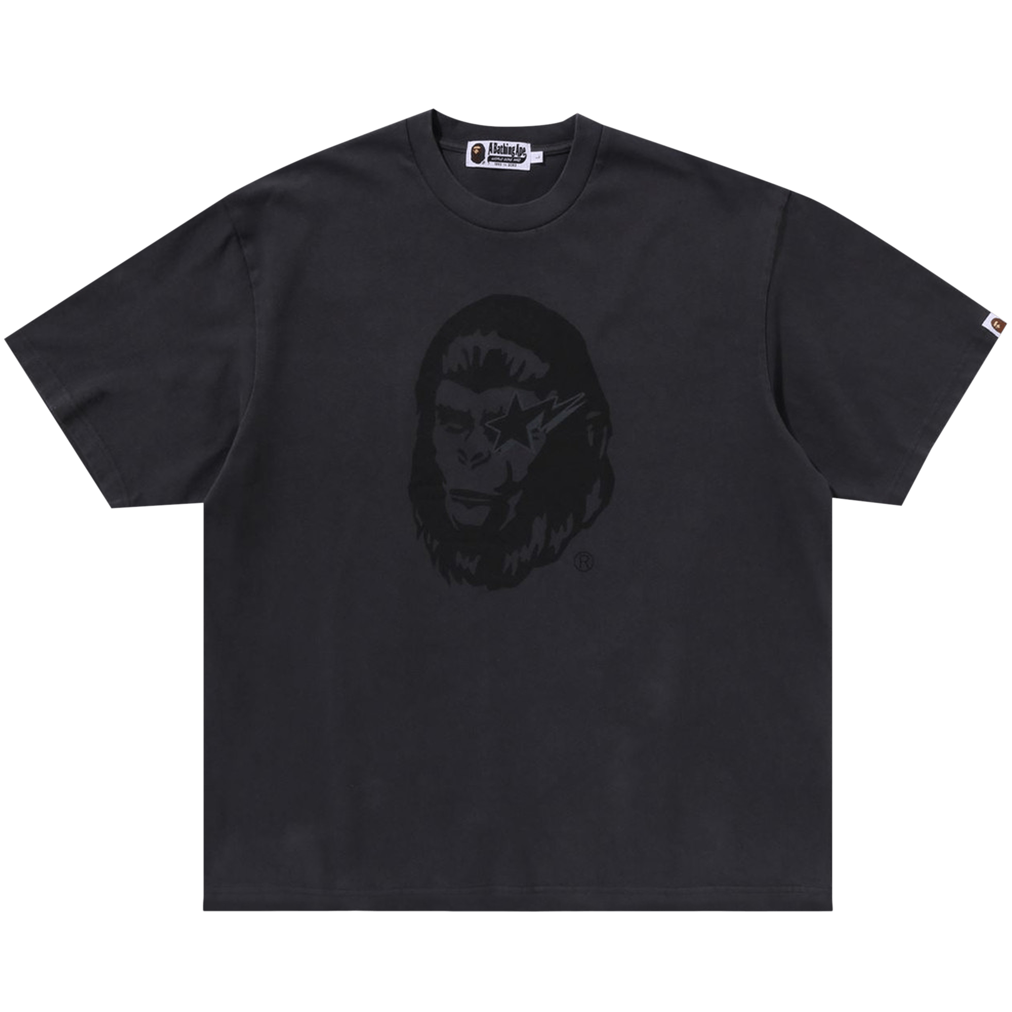 BAPE Garment Dyed Relaxed Fit Tee 'Black'