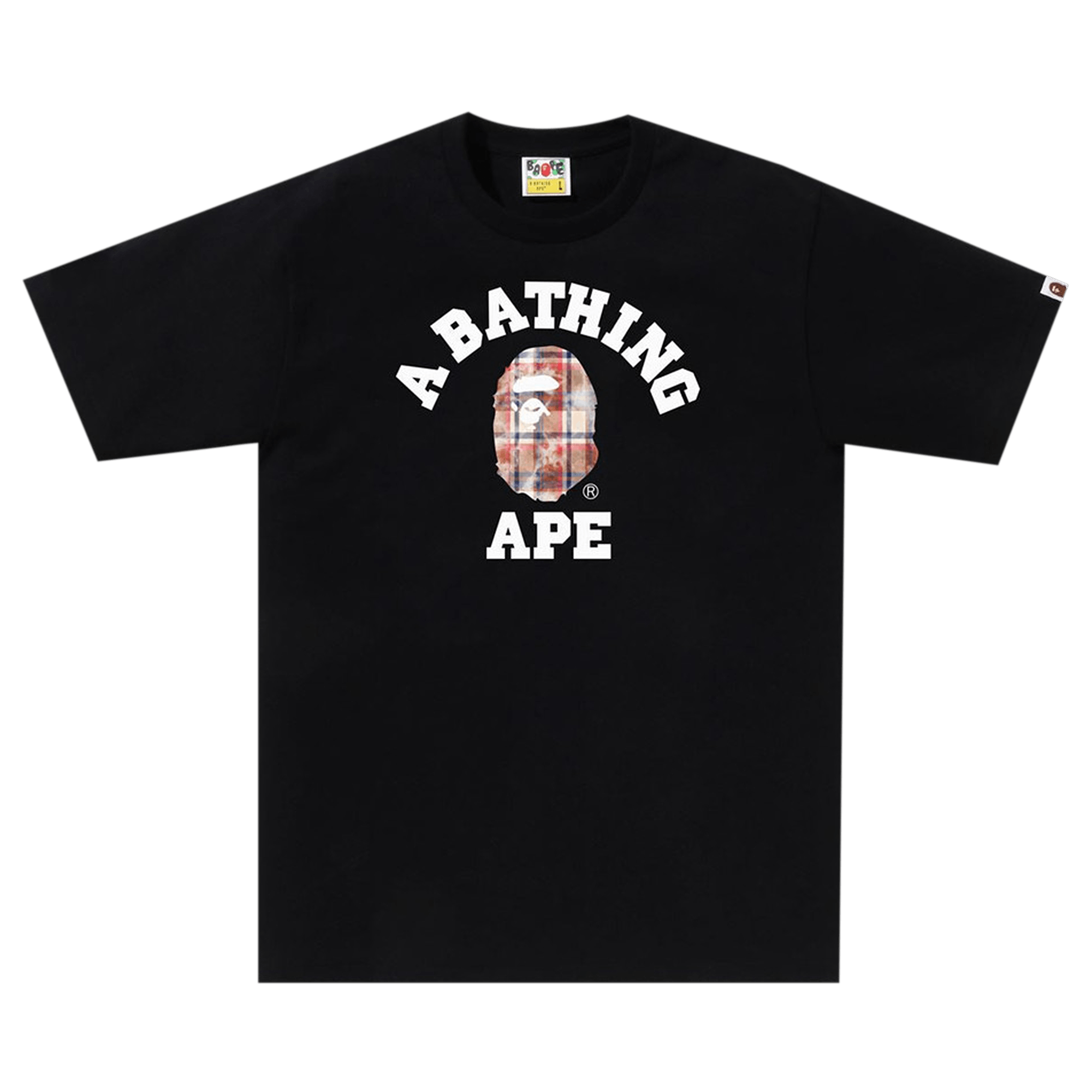 BAPE Bleach Check College Tee 'Black'