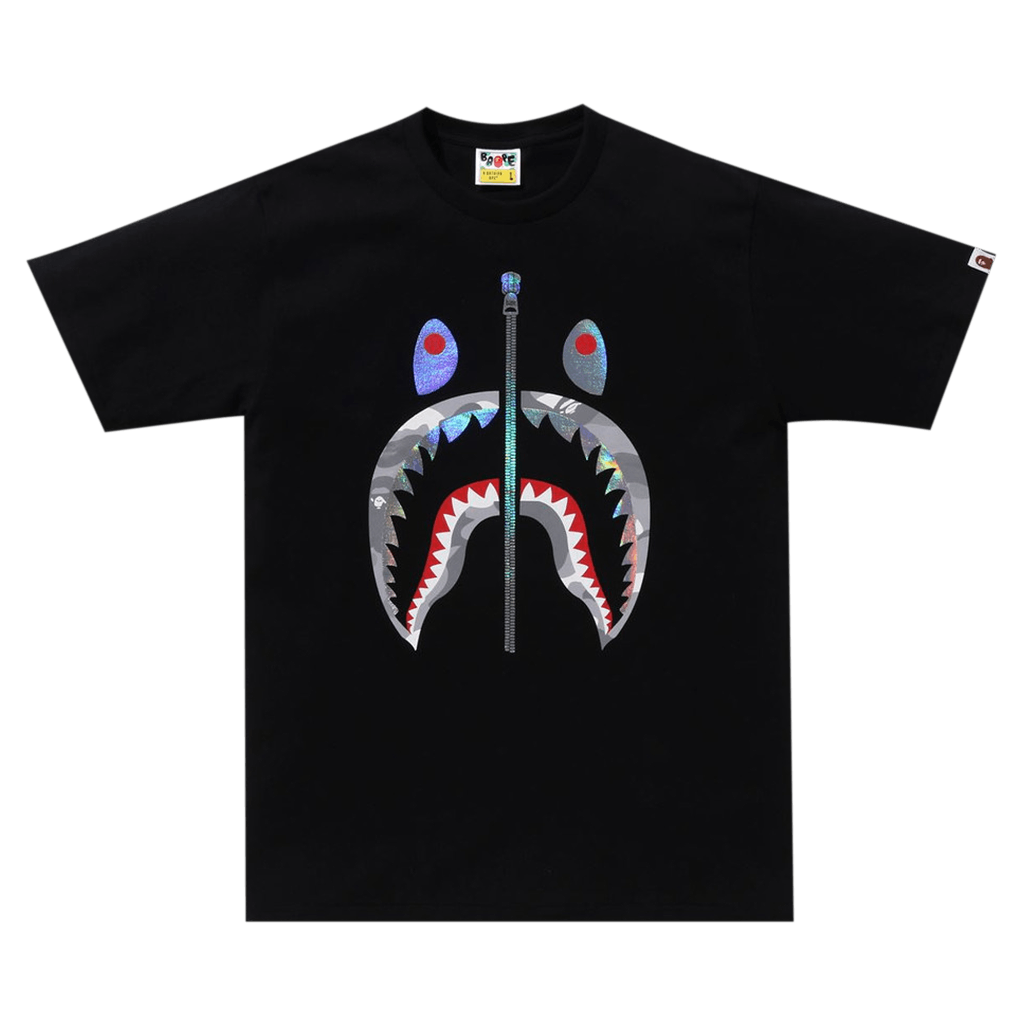 BAPE City Camo Shark Tee 'Black/Grey'