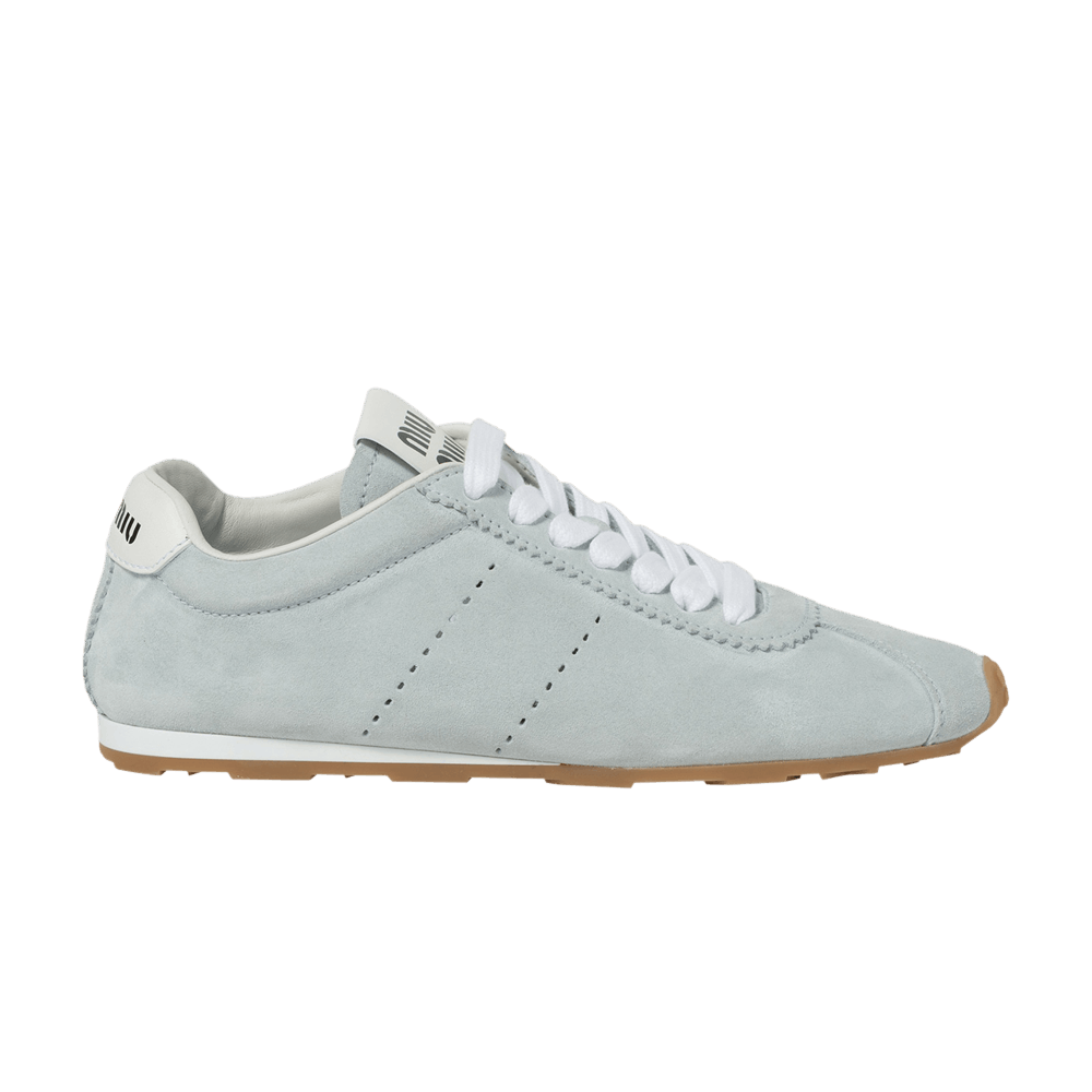 Buy Miu Miu Wmns Plume Suede Sneaker 'Light Blue' - 5E114E