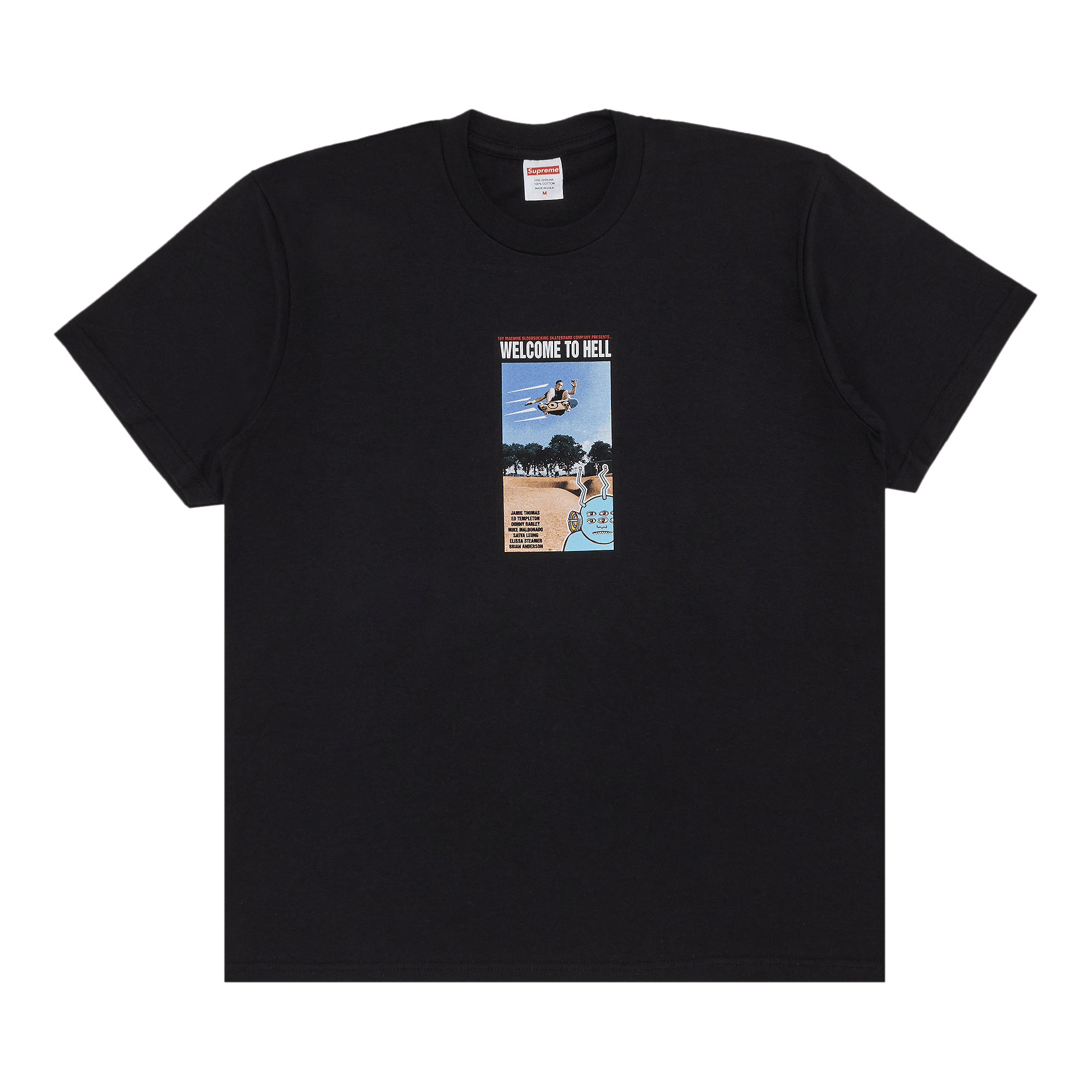 Supreme x Toy Machine Welcome To Hell Tee 'Black'