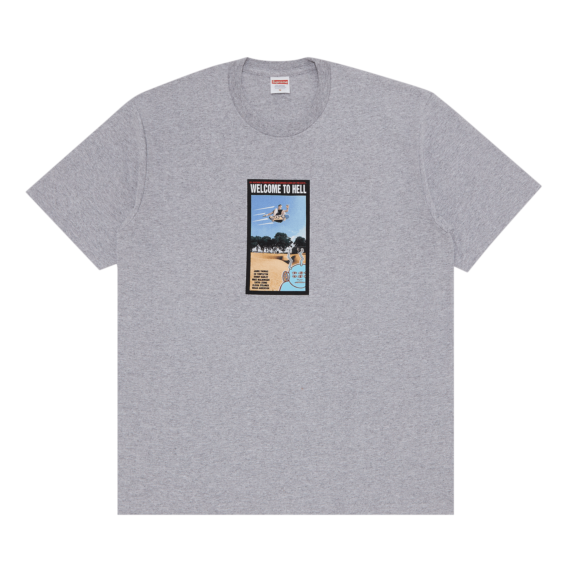 Supreme x Toy Machine Welcome To Hell Tee 'Heather Grey'