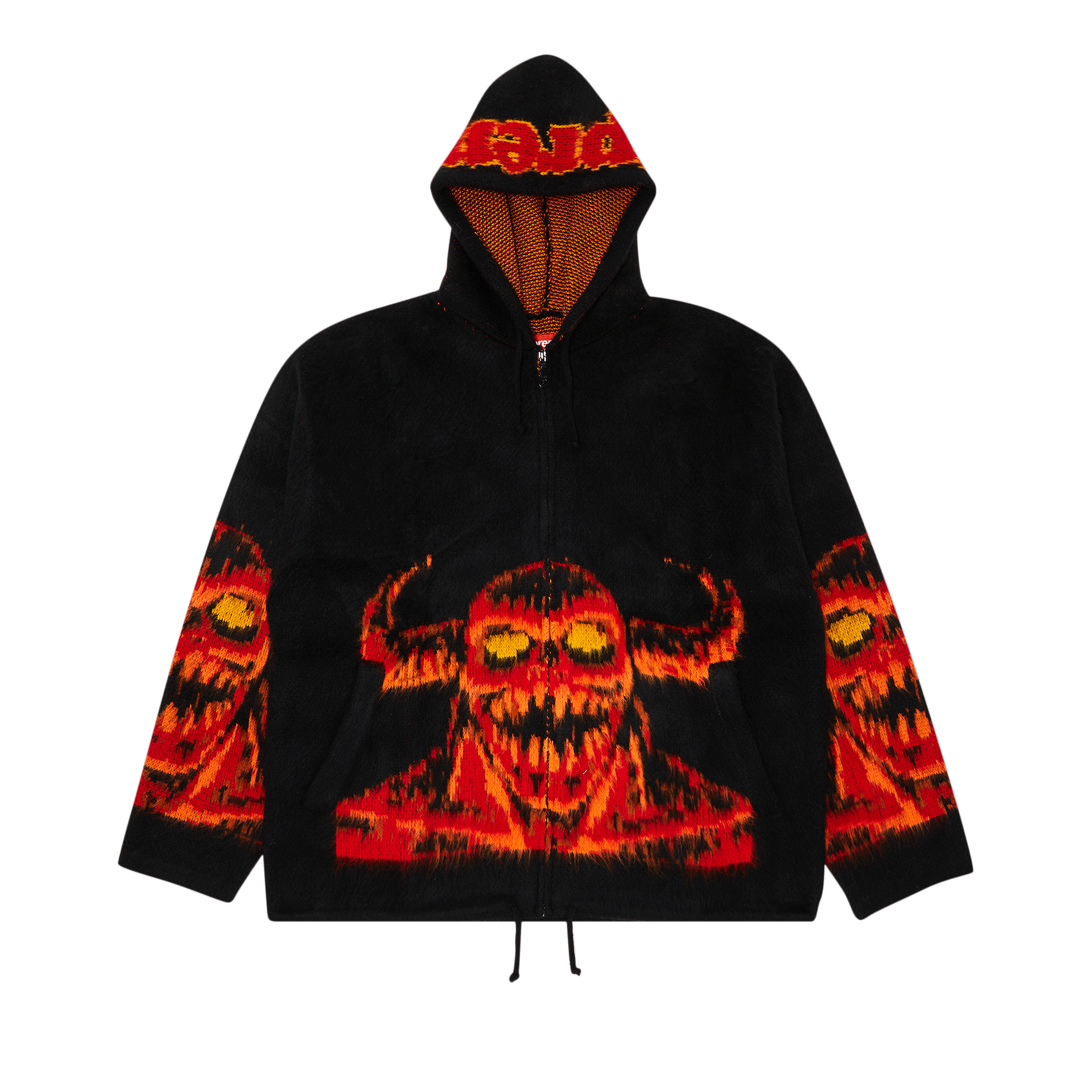 Supreme x Toy Machine Zip Up Hooded Sweatshirt 'Black'