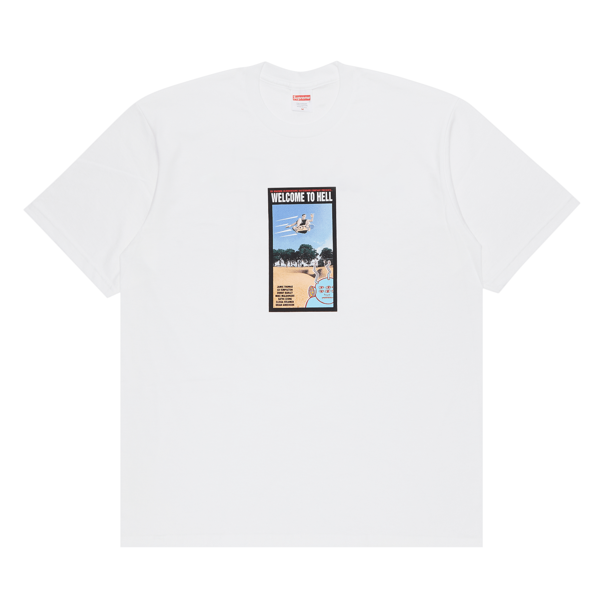 Supreme x Toy Machine Welcome To Hell Tee 'White'