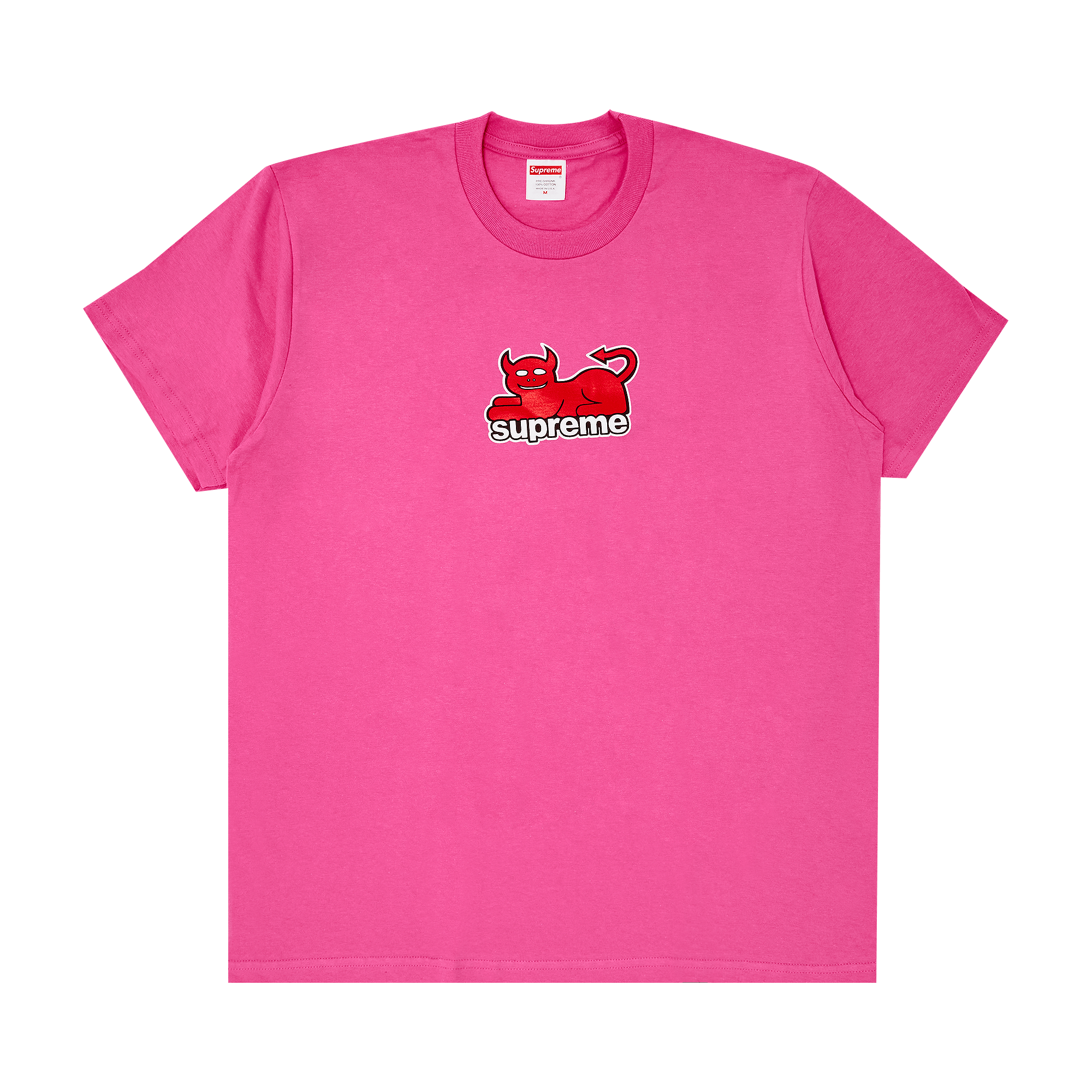 Supreme x Toy Machine Devil Cat Tee 'Fuchsia'