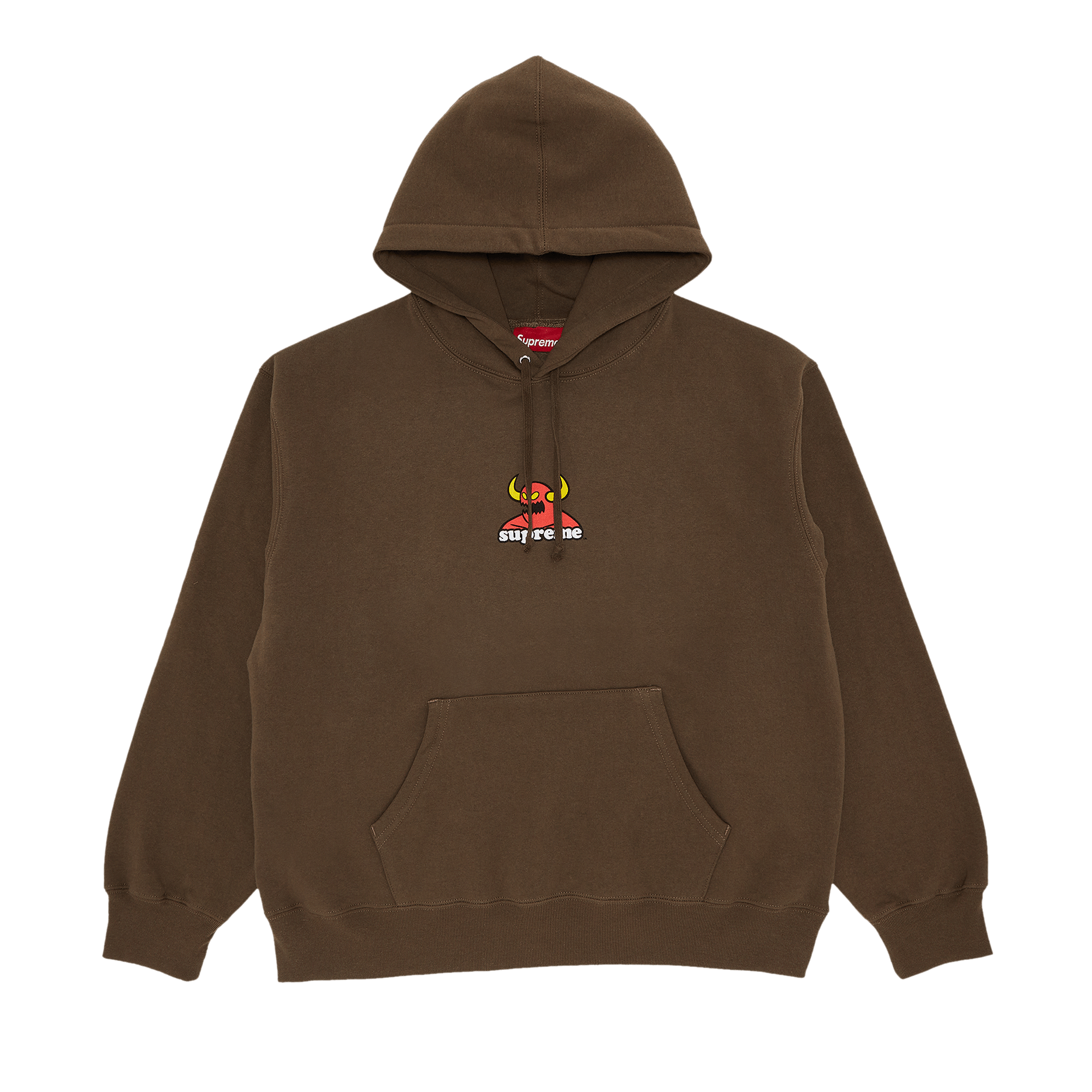 Supreme x Toy Machine Hooded Sweatshirt 'Dusty Brown'