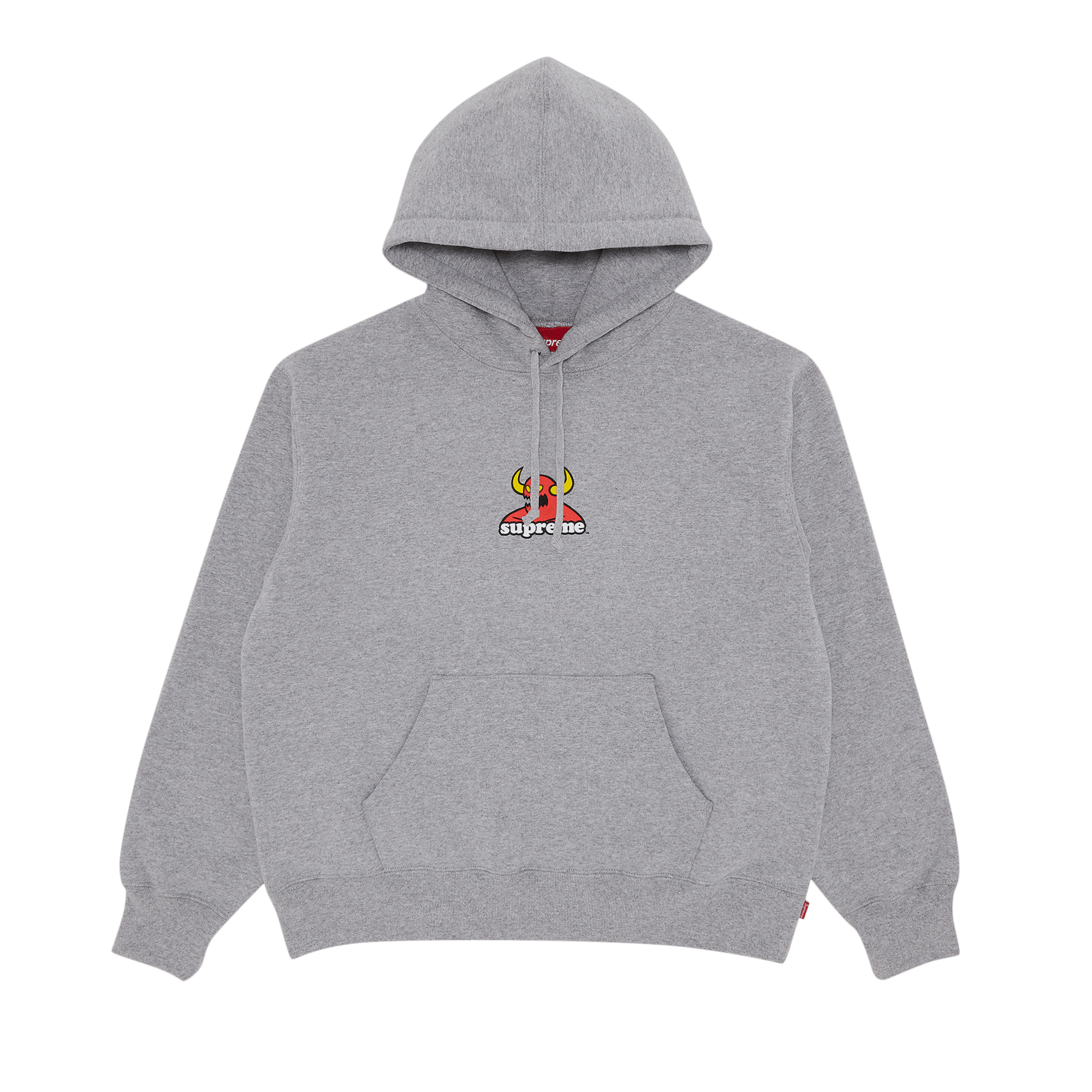 Supreme x Toy Machine Hooded Sweatshirt 'Heather Grey'