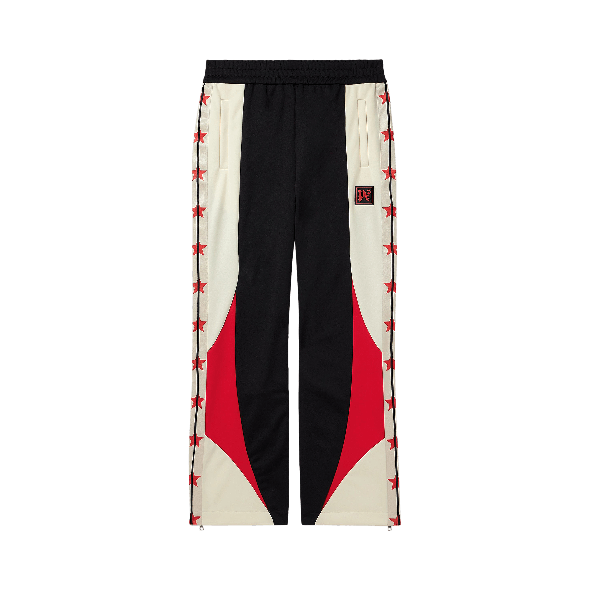 Palm Angels PA Racing Track Pants 'Black/White'