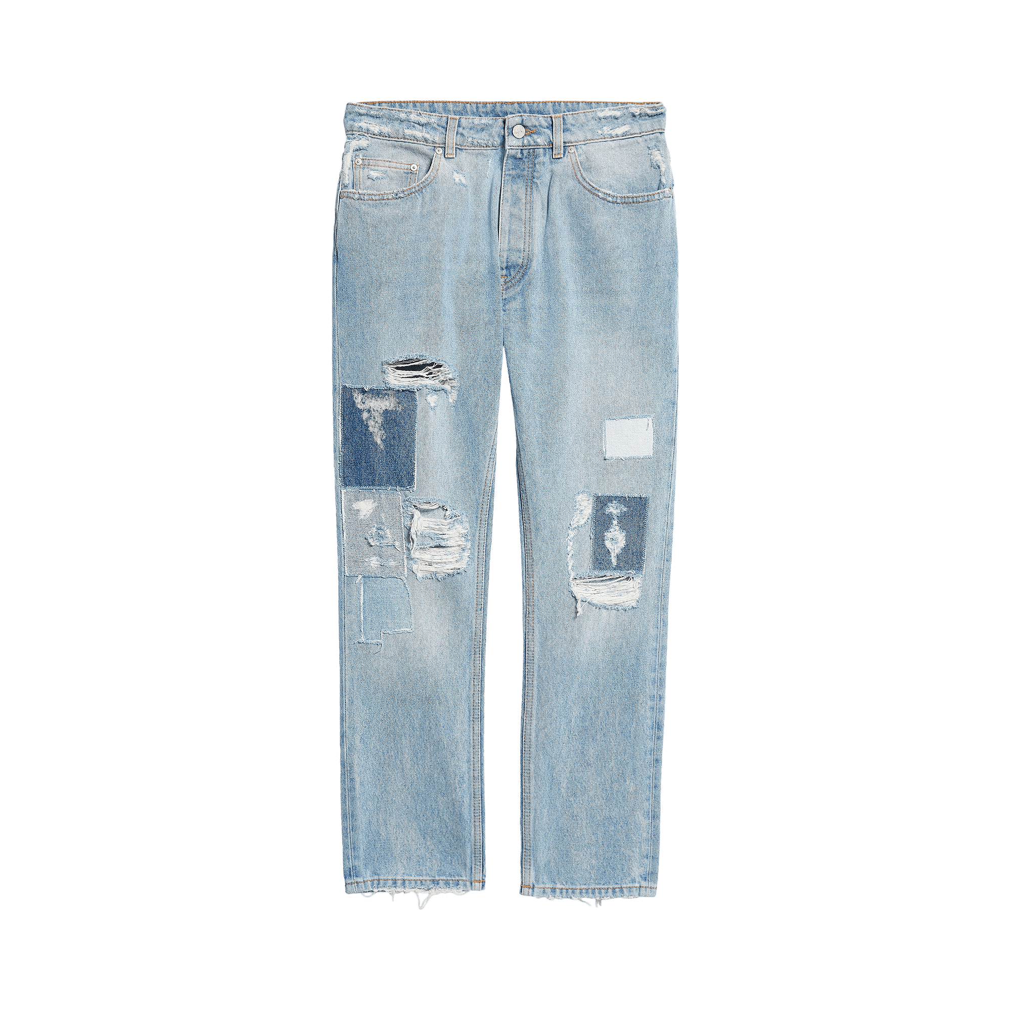Palm Angels Destroyed 5 Pockets Denim 'Light Blue'