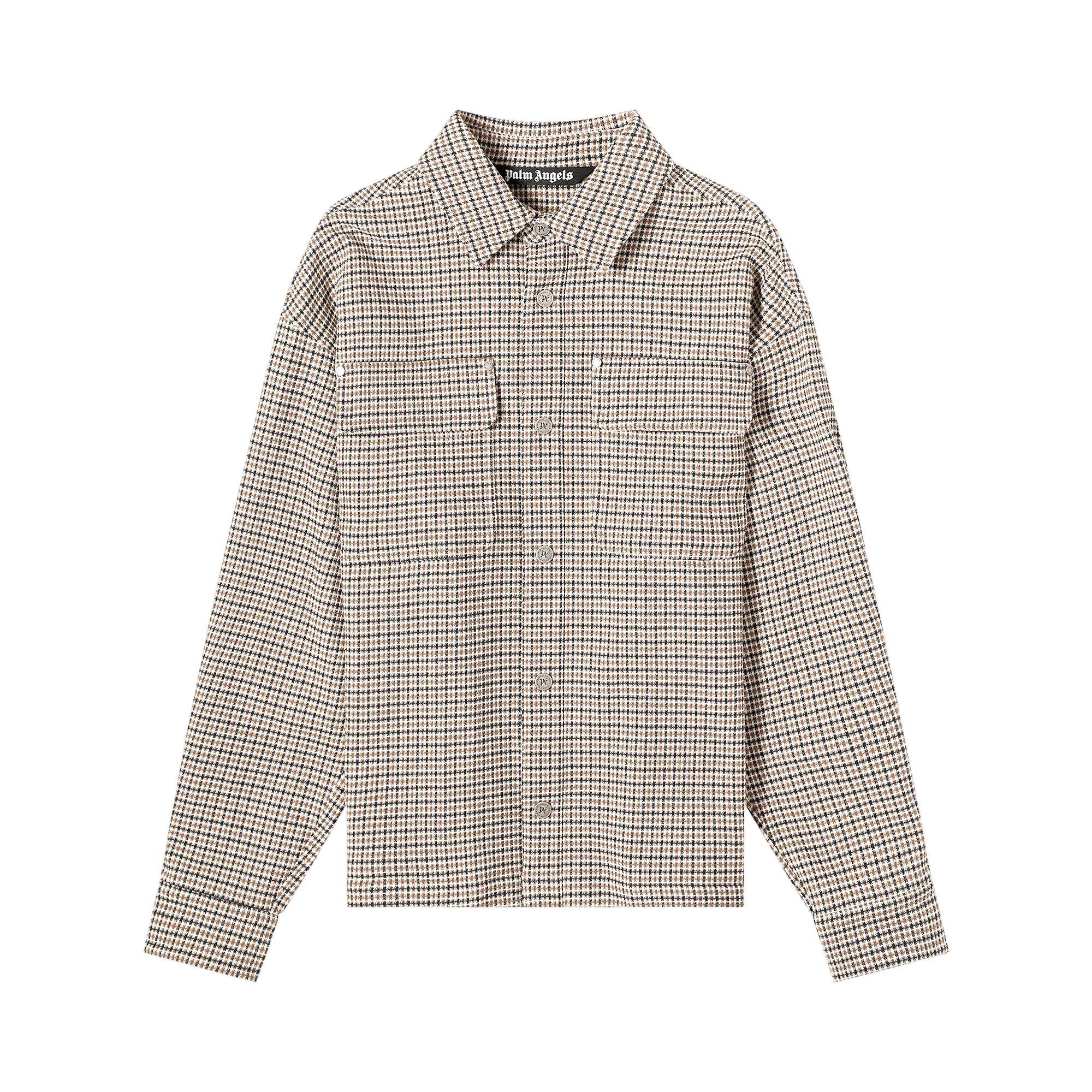 Palm Angels Check Back Logo Overshirt 'Multicolor'