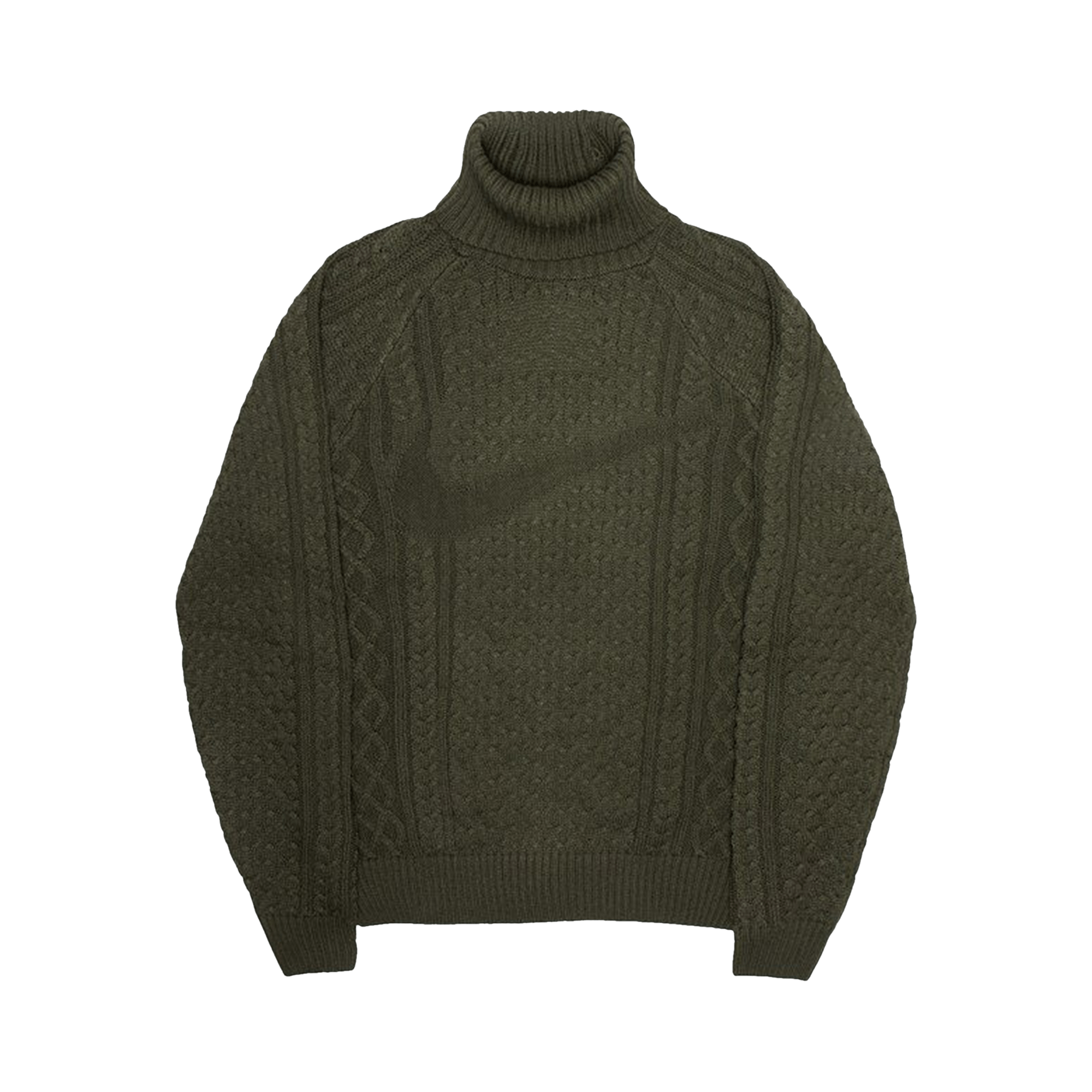 Nike Cable Knit Turtleneck Sweater 'Cargo Khaki'
