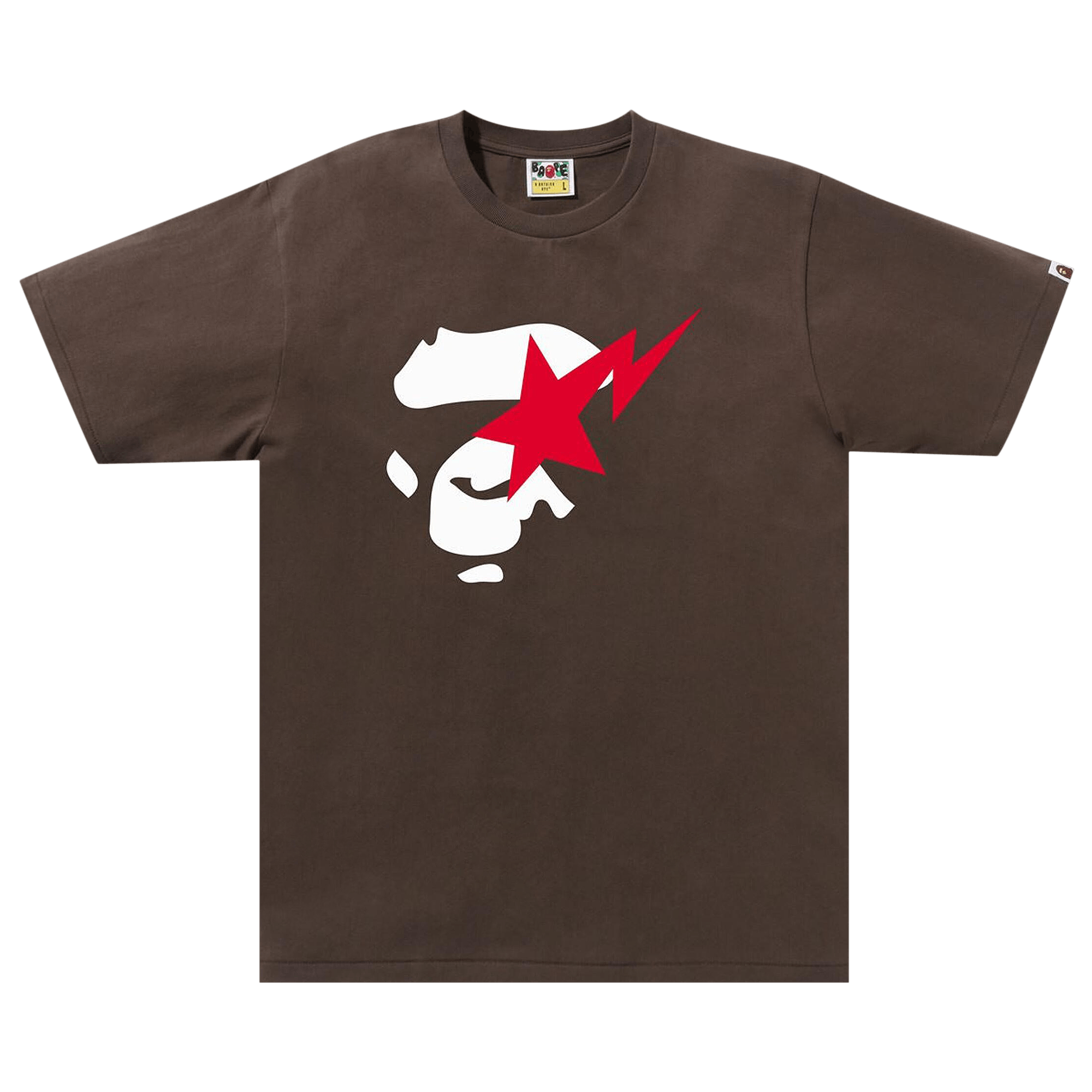 BAPE Ape Face Sta Tee 'Brown'