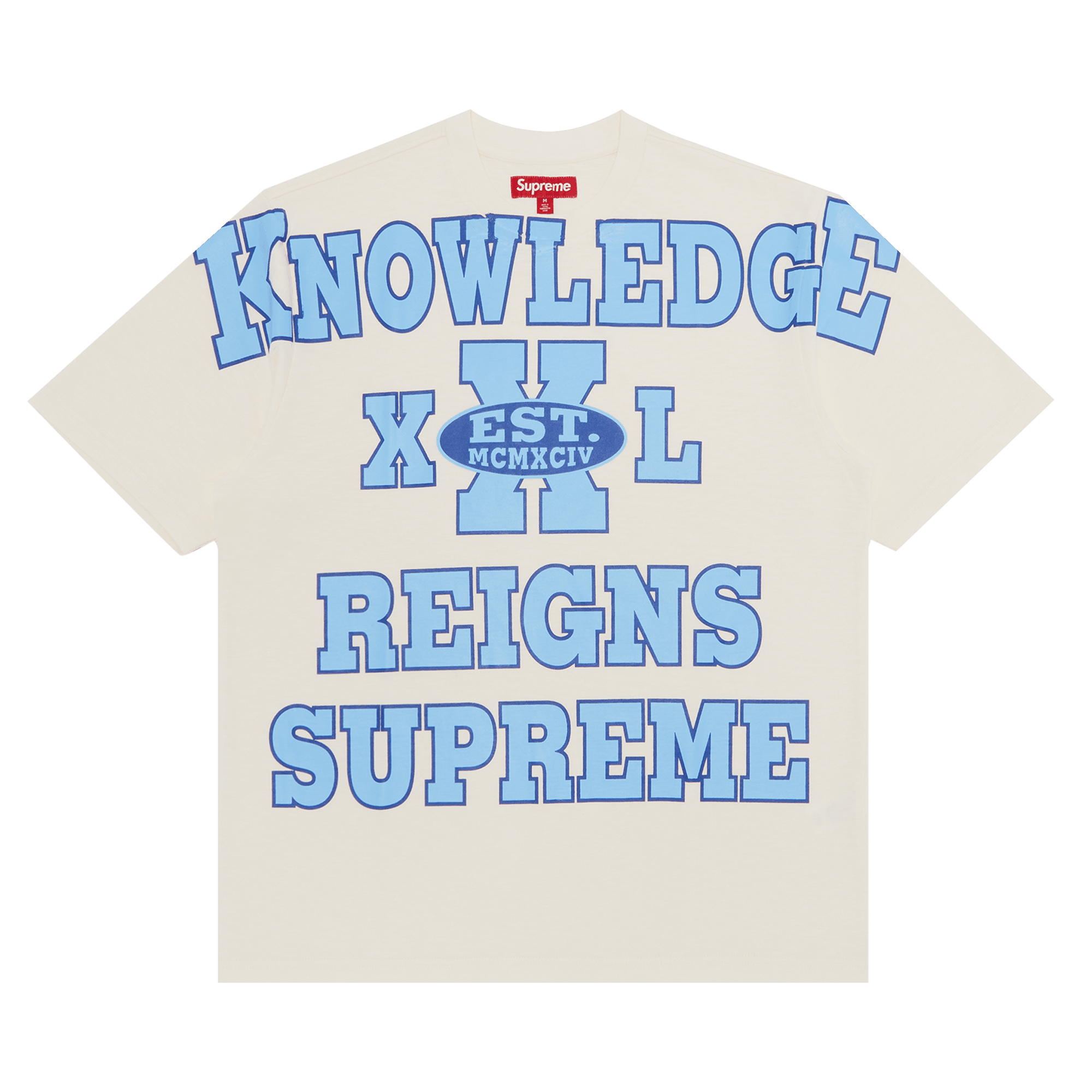 Supreme Overprint Knowledge Short-Sleeve Top 'Cream'