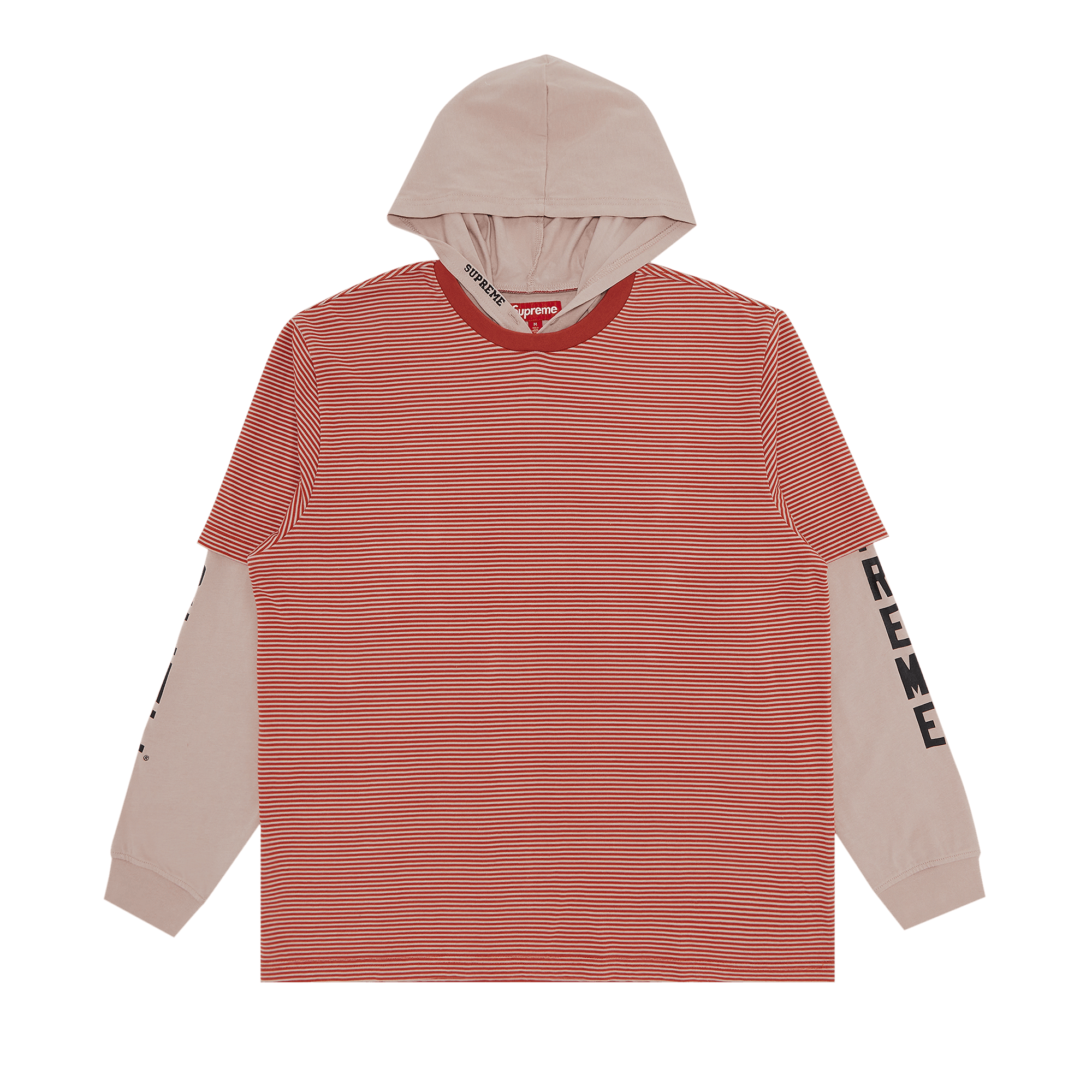 Supreme Layered Hooded Long-Sleeve Top 'Tan'