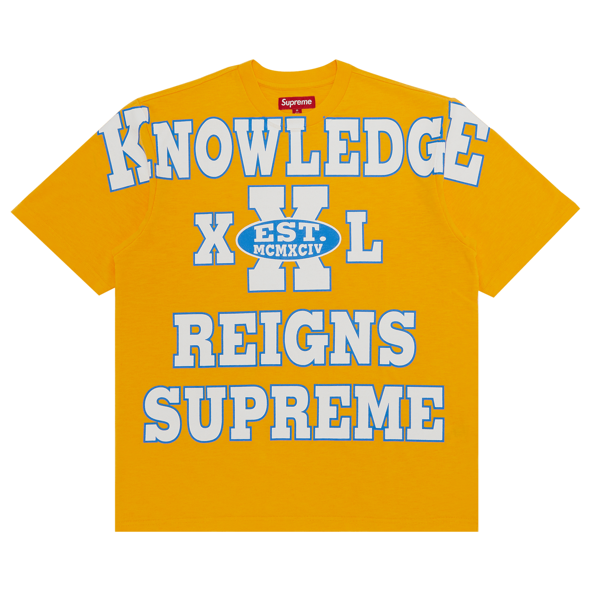 Supreme Overprint Knowledge Short-Sleeve Top 'Gold'