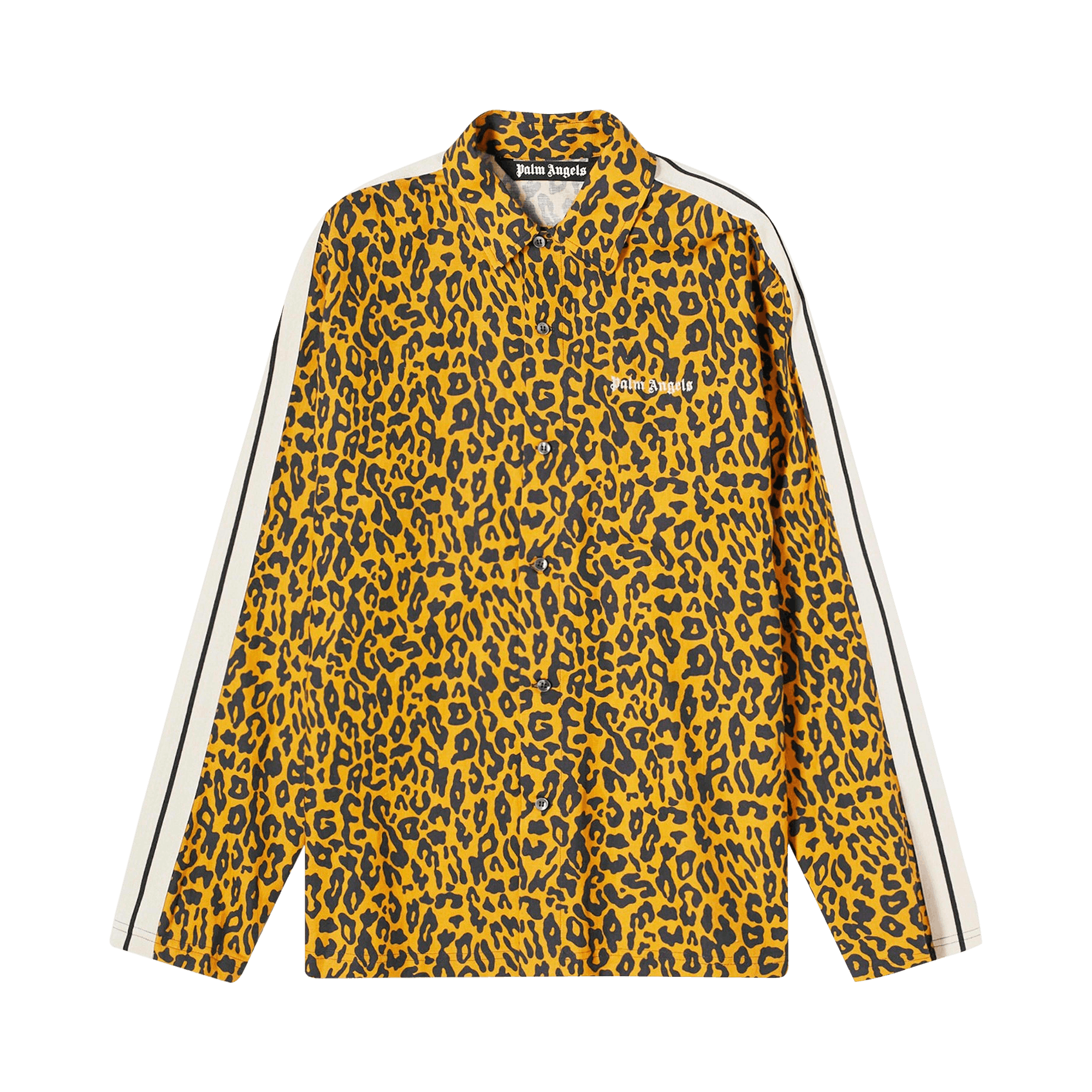 Palm Angels Cheetah Track Shirt 'Orange/Black'