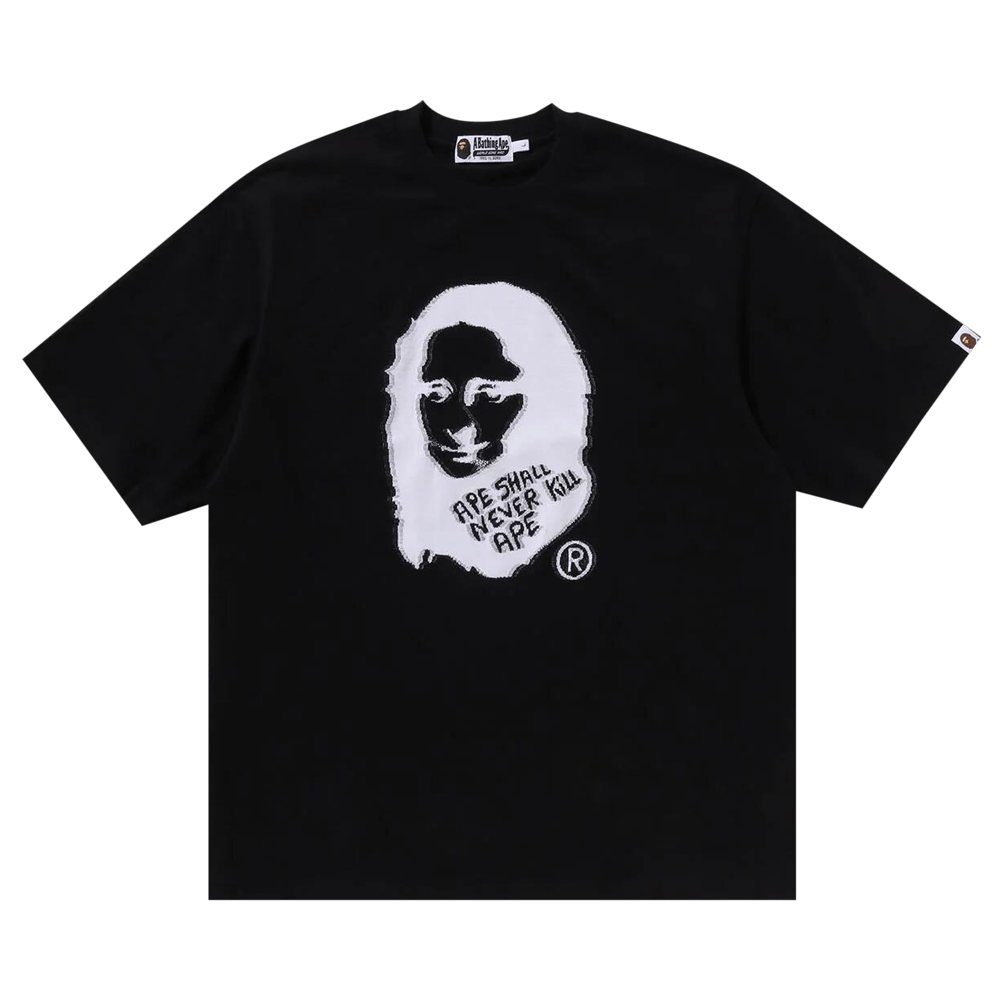 BAPE Art Print Jacquard Relaxed Fit Tee 'Black'