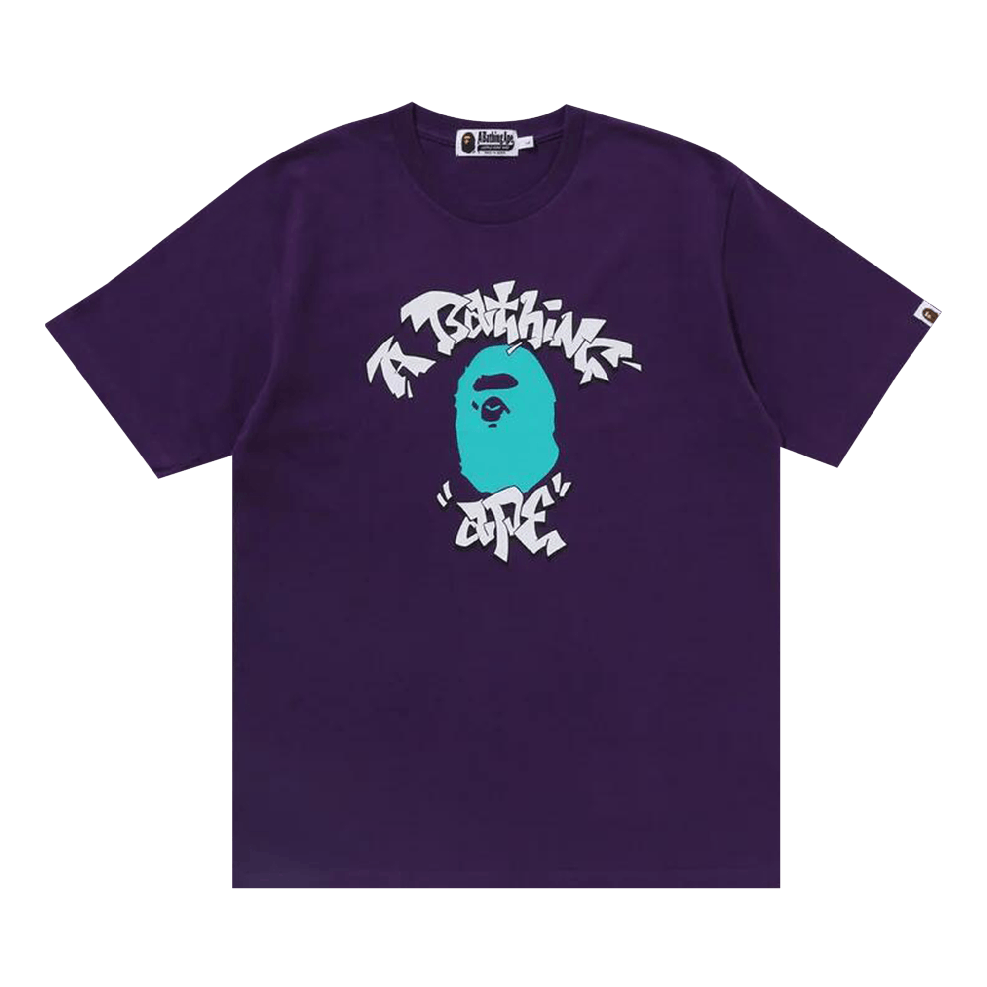 BAPE Graffiti College Tee 'Purple'