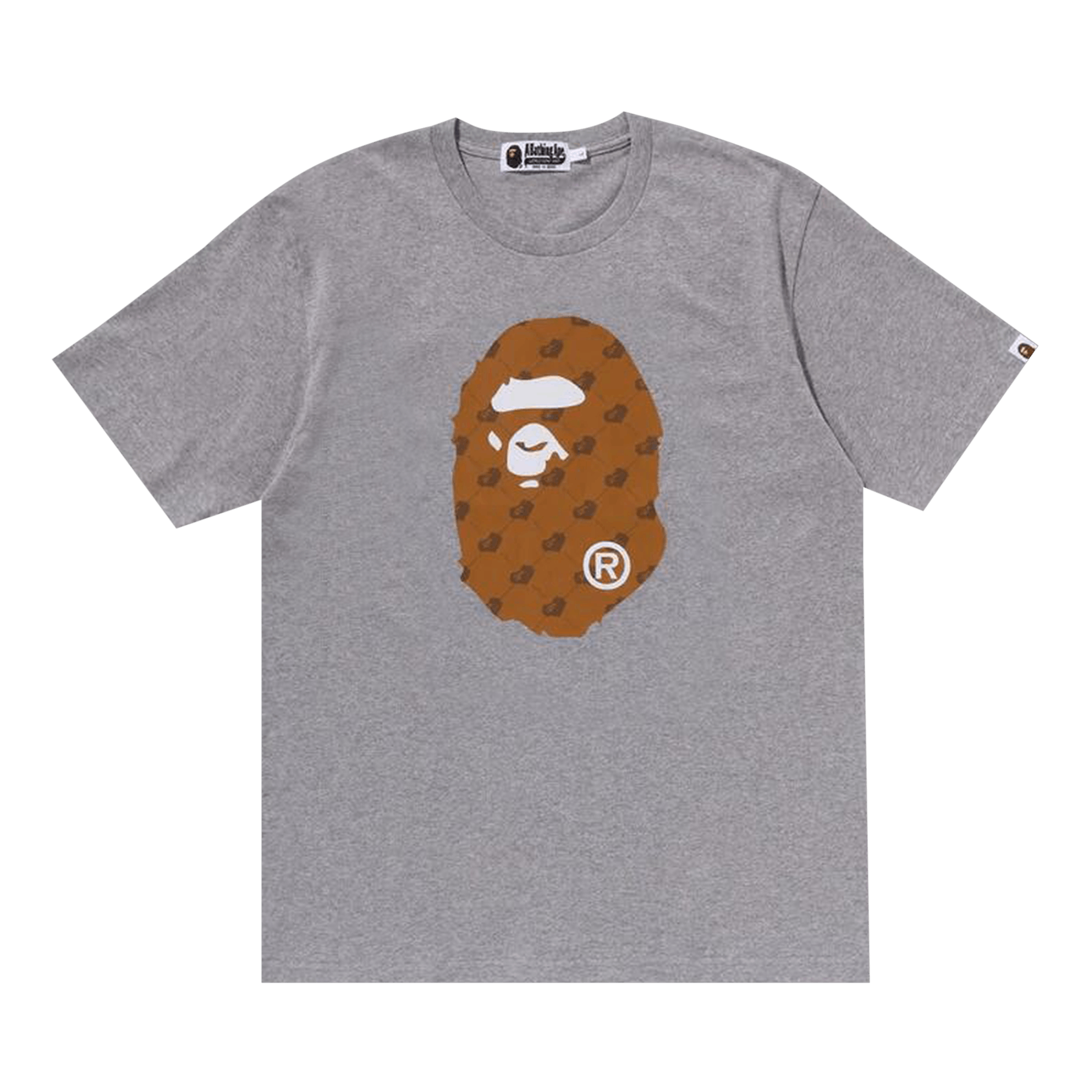 BAPE Cloud Head Monogram Big Ape Head Tee 'Grey'